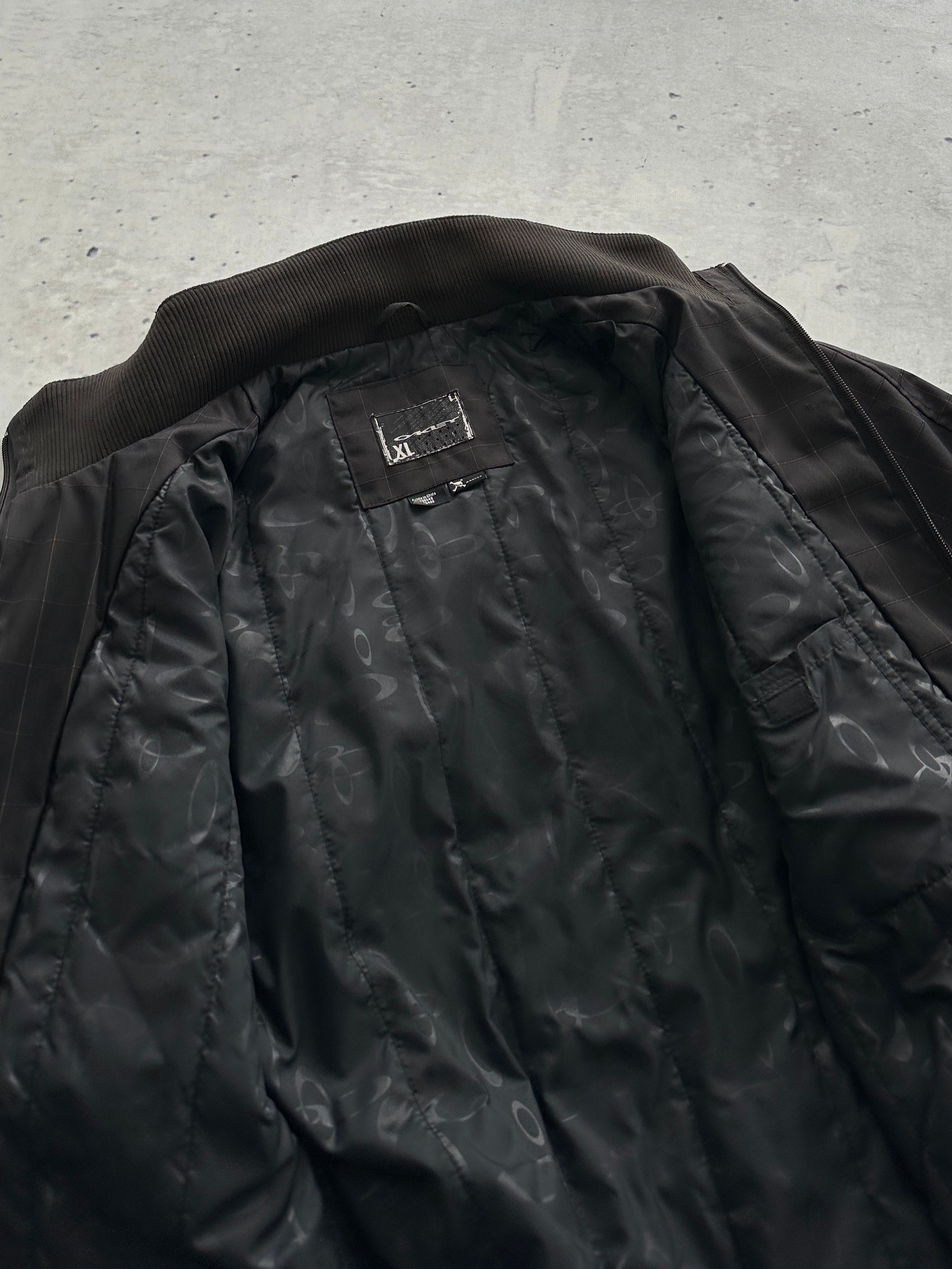 00's Oakley Checked Zip Up funnel neck Jacket (XL)