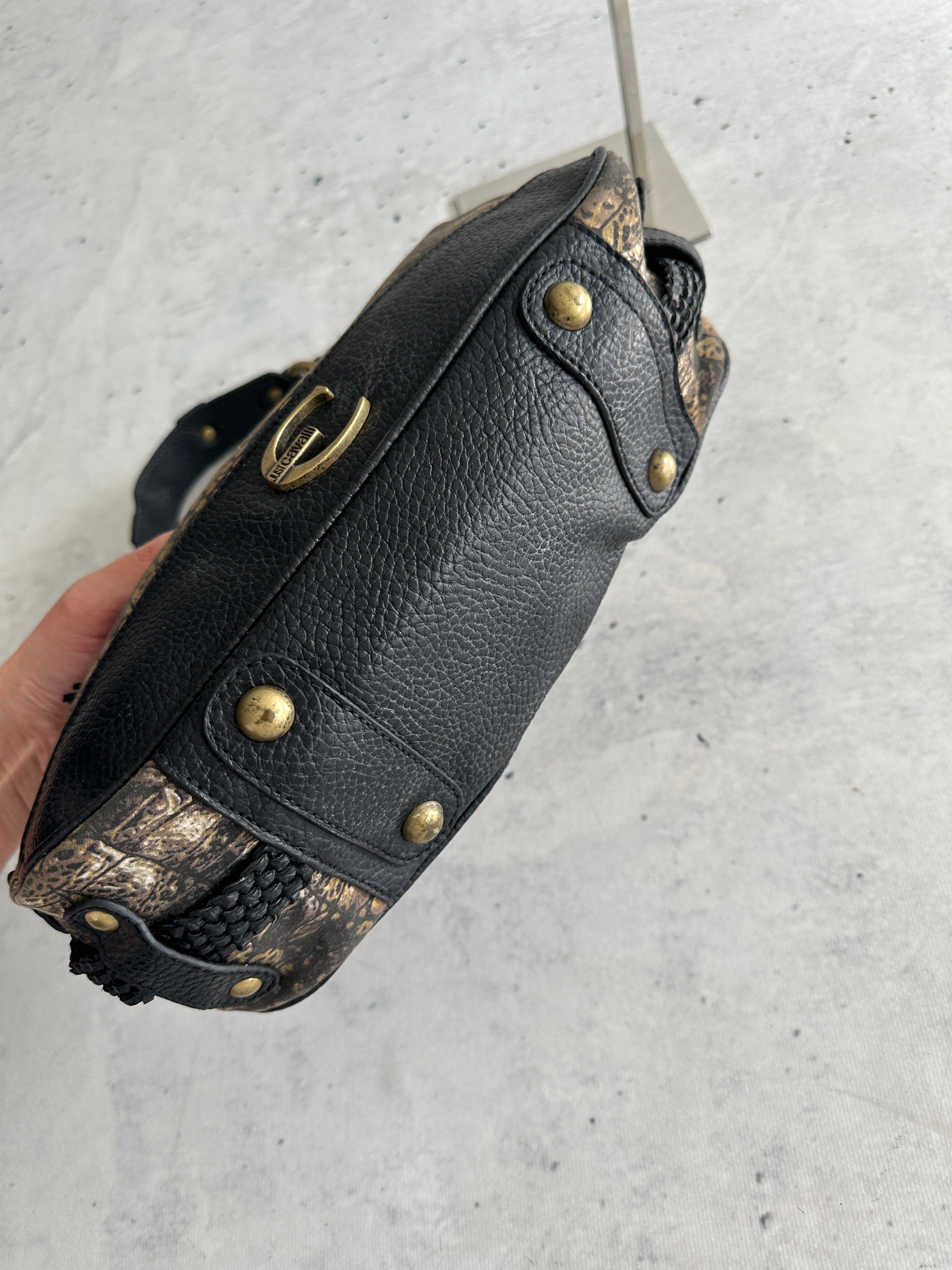 Vintage Just Cavalli leather snake skin print Bag (One Size)