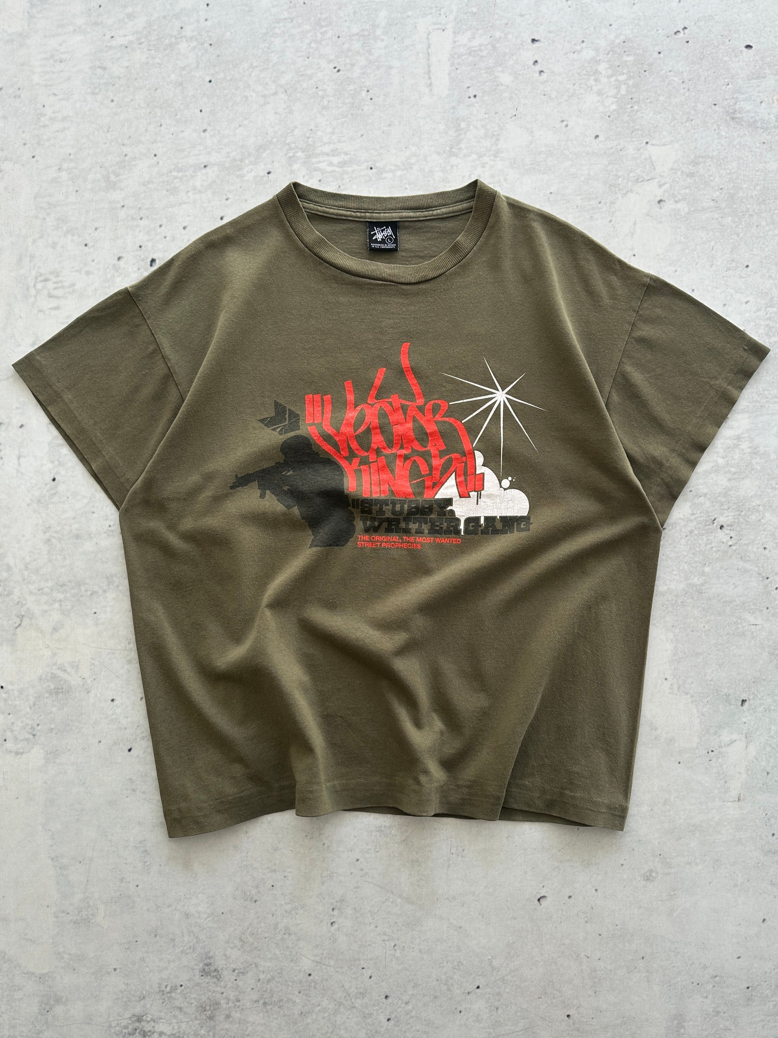Vintage Stussy Writer Gang T Shirt (S)