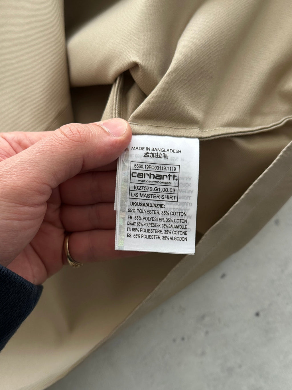 Carhartt WIP Long Sleeve Master Shirt (XXL)