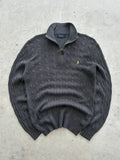 Ralph Lauren Cable Knit 1/4 Zip Jumper (M)