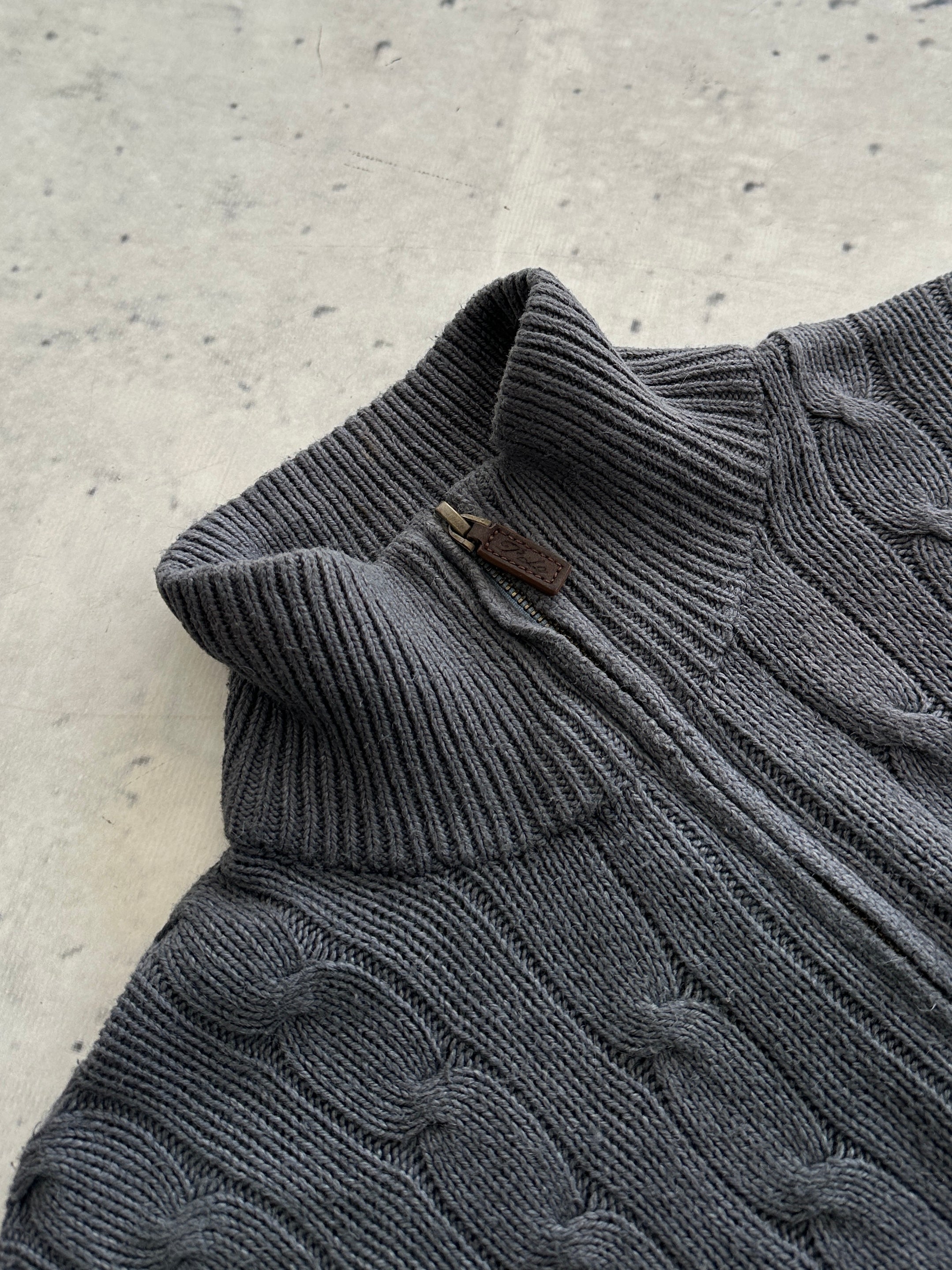 Ralph Lauren Cable Knit 1/4 Zip Jumper (M)