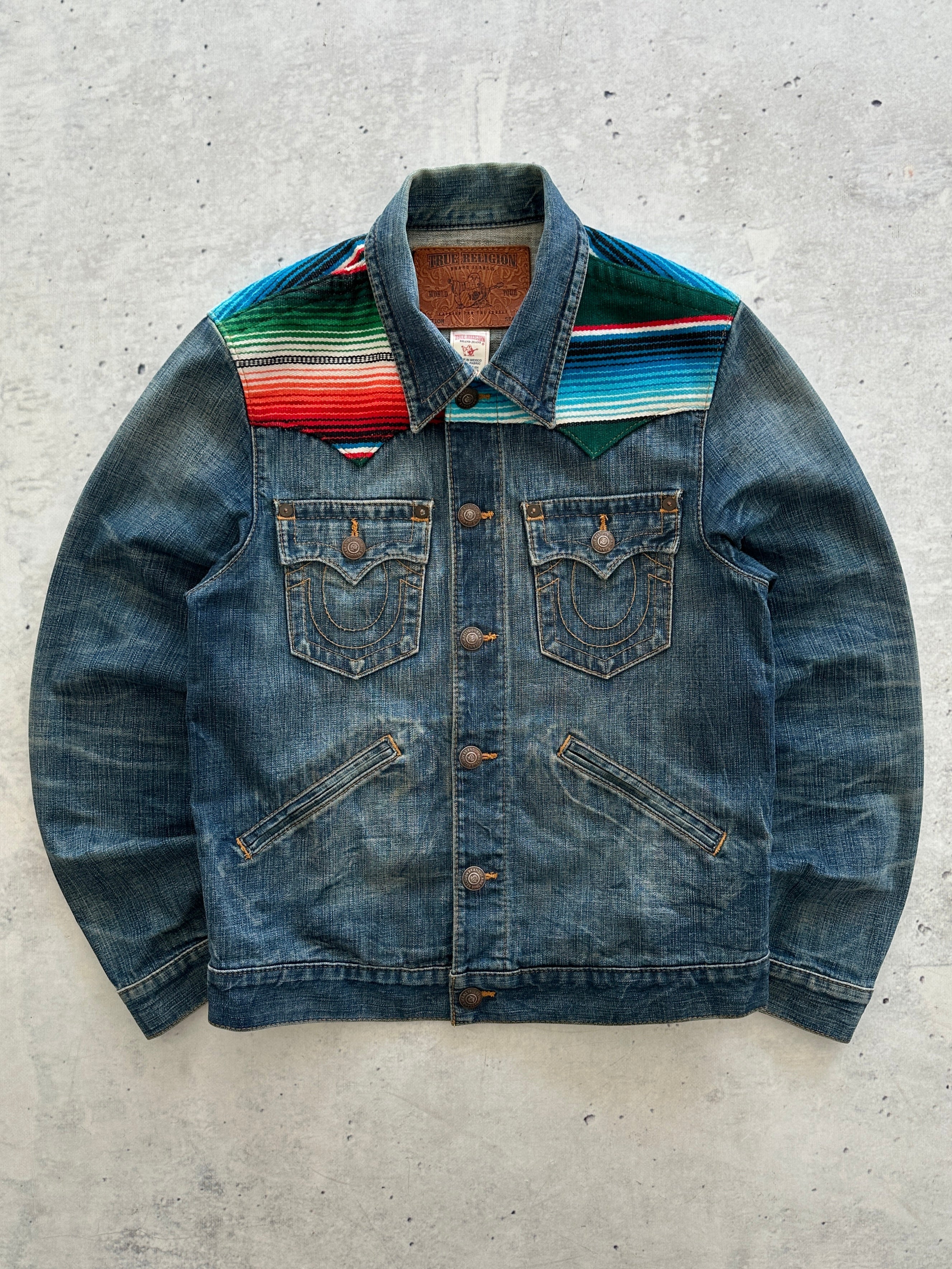 True Religion Johnny Baja Western Trucker Denim Jacket (M)