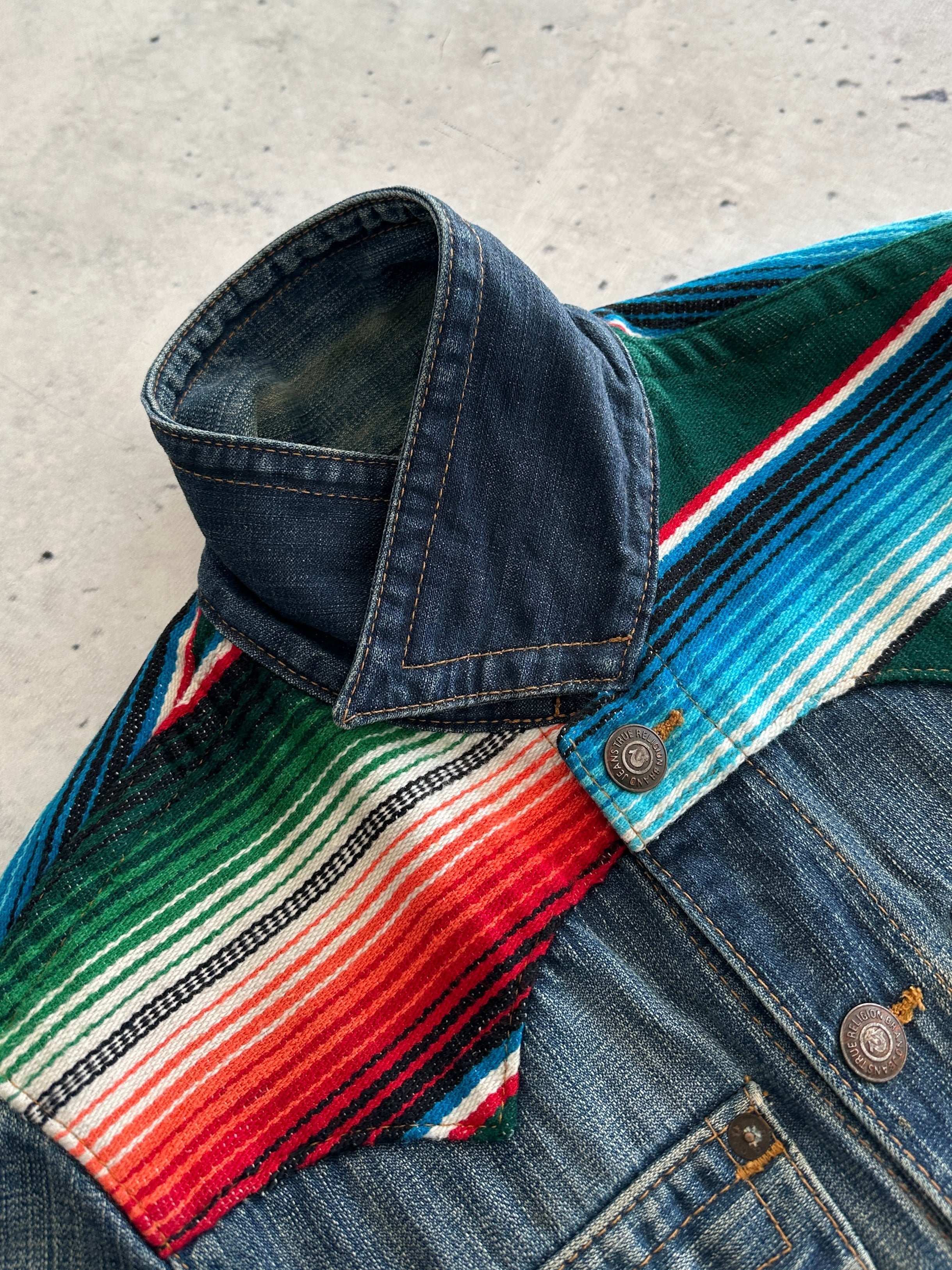 True Religion Johnny Baja Western Trucker Denim Jacket (M)