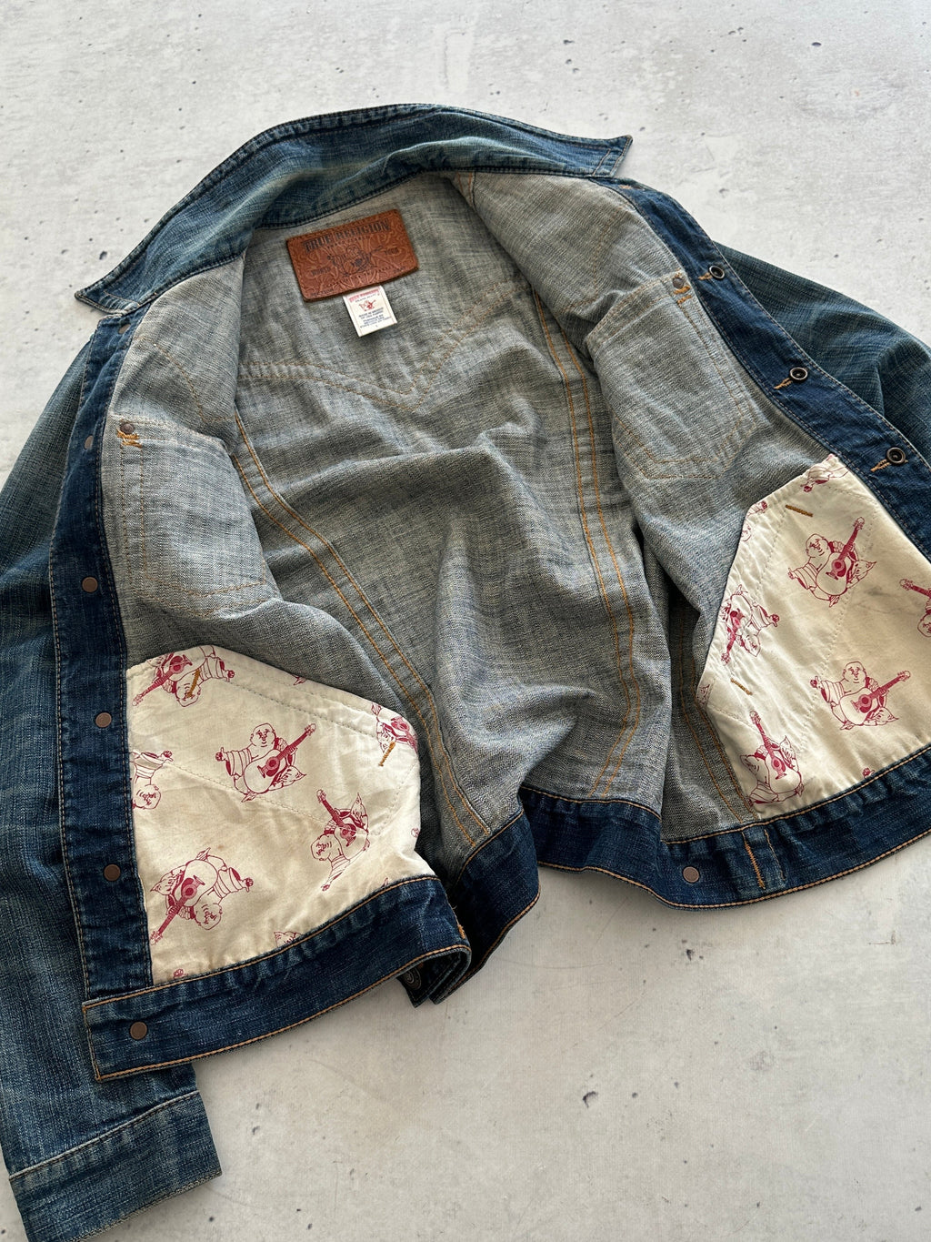 True Religion Johnny Baja Western Trucker Denim Jacket (M)