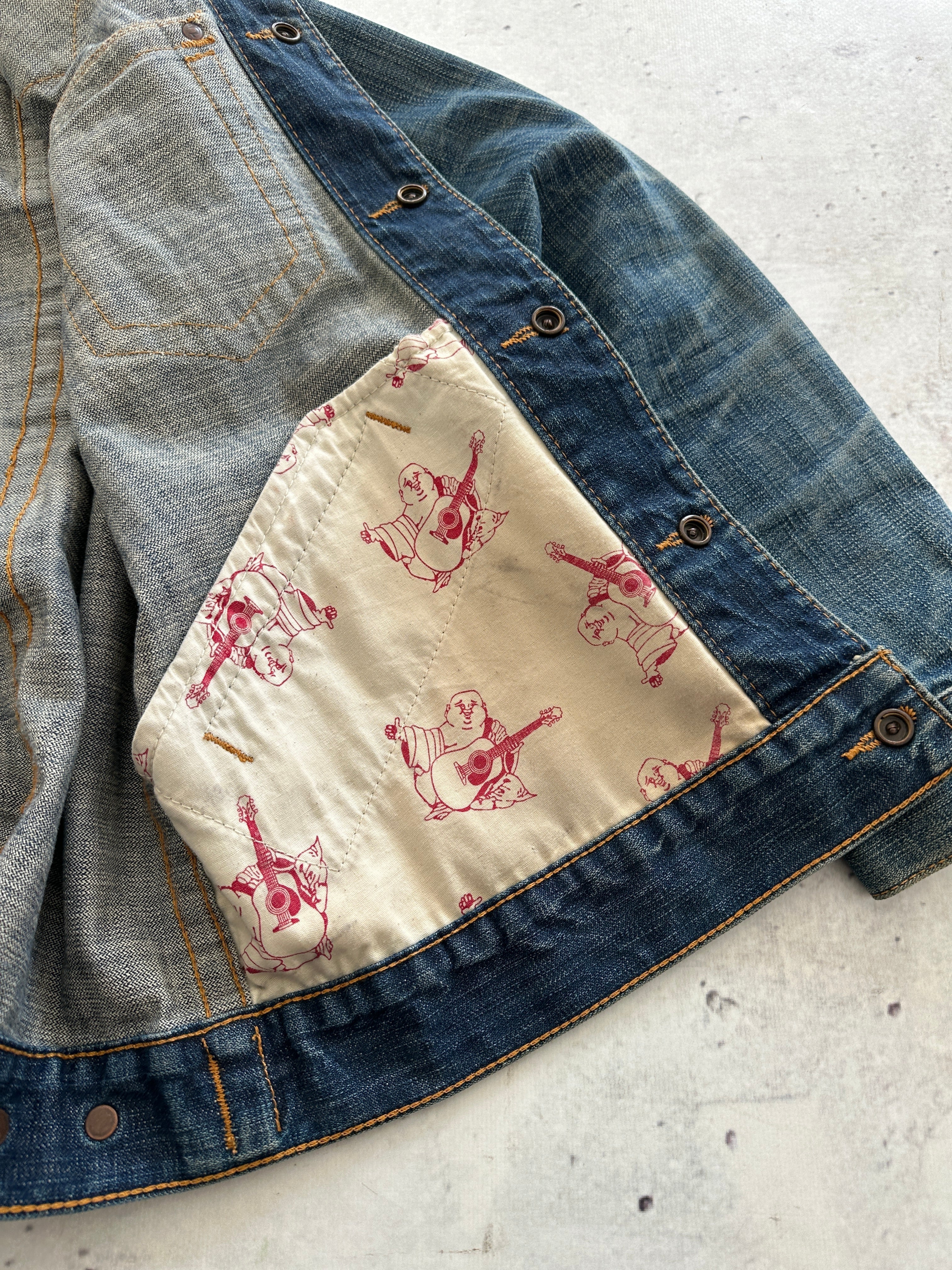True Religion Johnny Baja Western Trucker Denim Jacket (M)