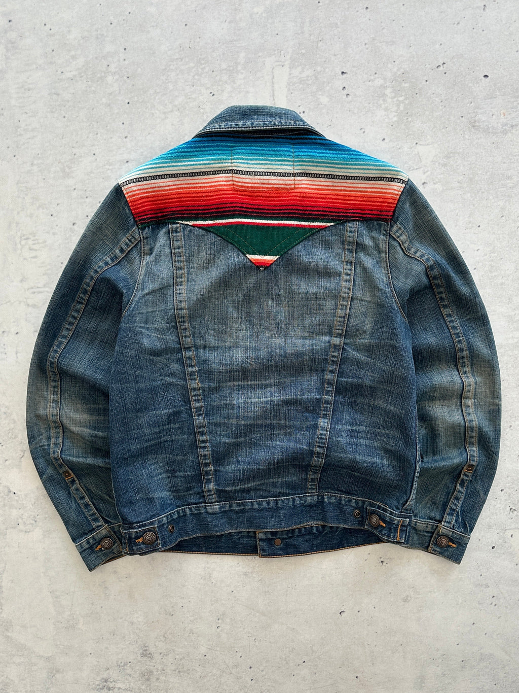 True Religion Johnny Baja Western Trucker Denim Jacket (M)