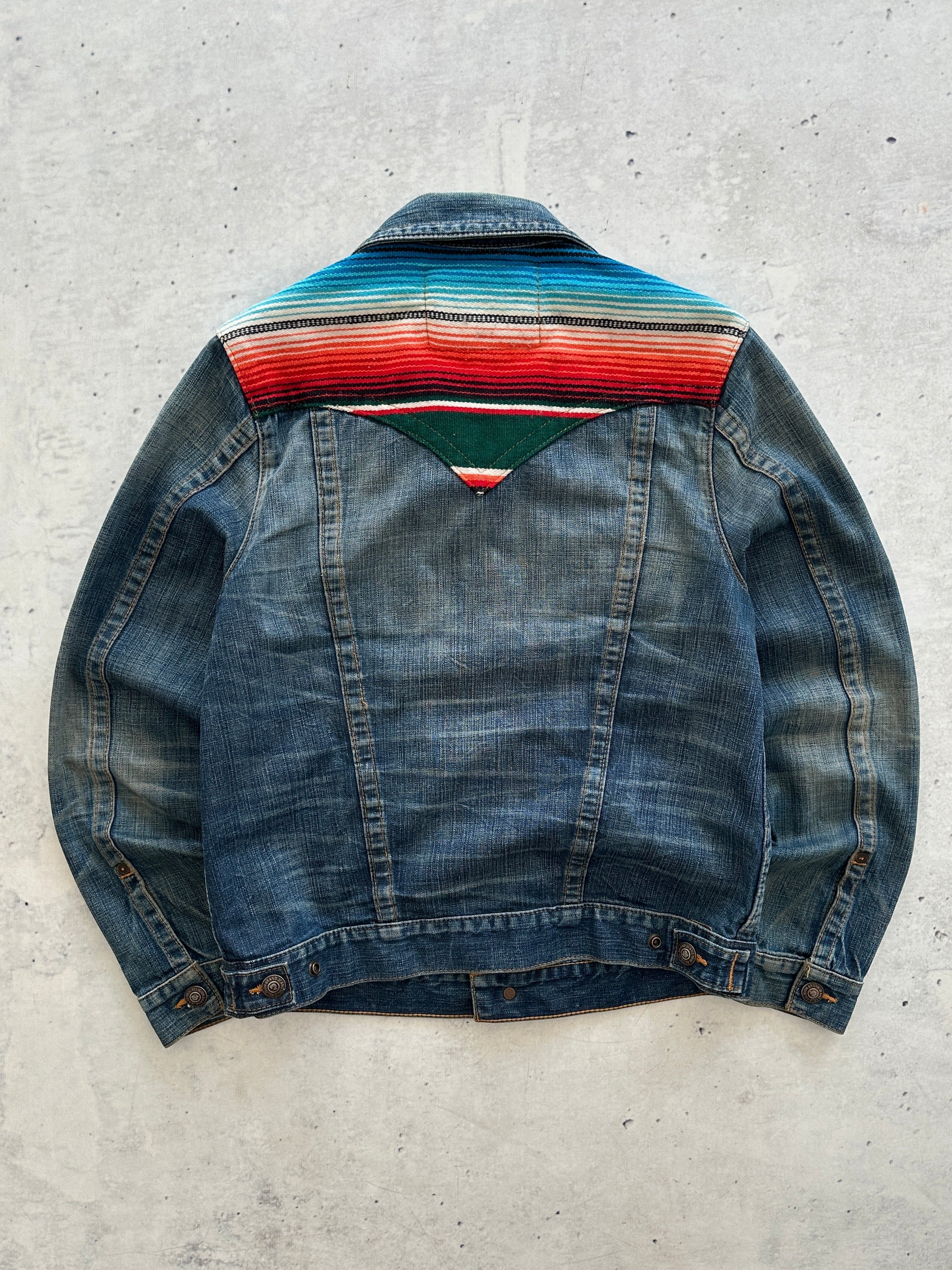 True Religion Johnny Baja Western Trucker Denim Jacket (M)