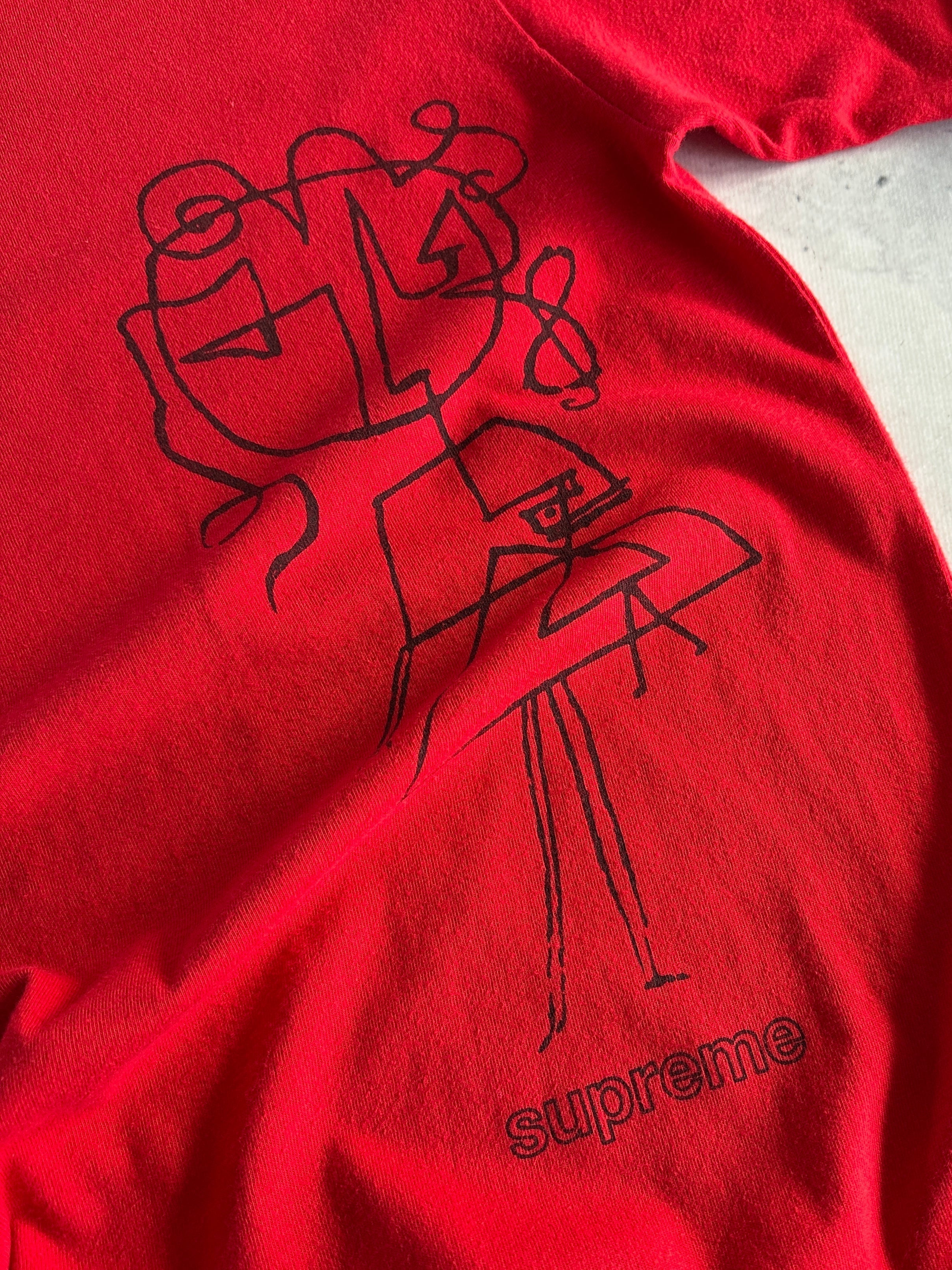Supreme Sketch Long Sleeve T Shirt (M)
