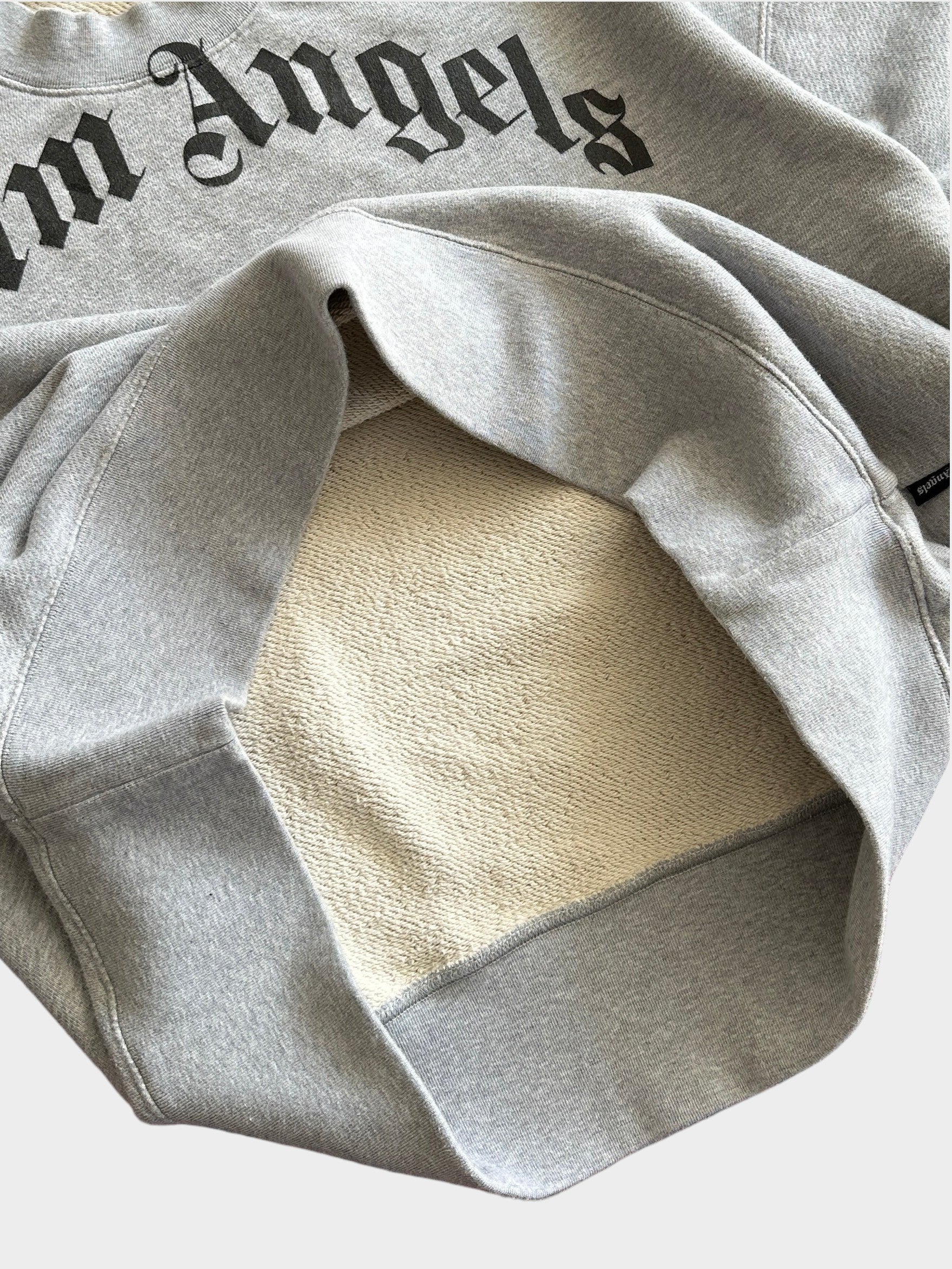 Palm Angels Heavyweight Curved Logo Sweatshirt (S)