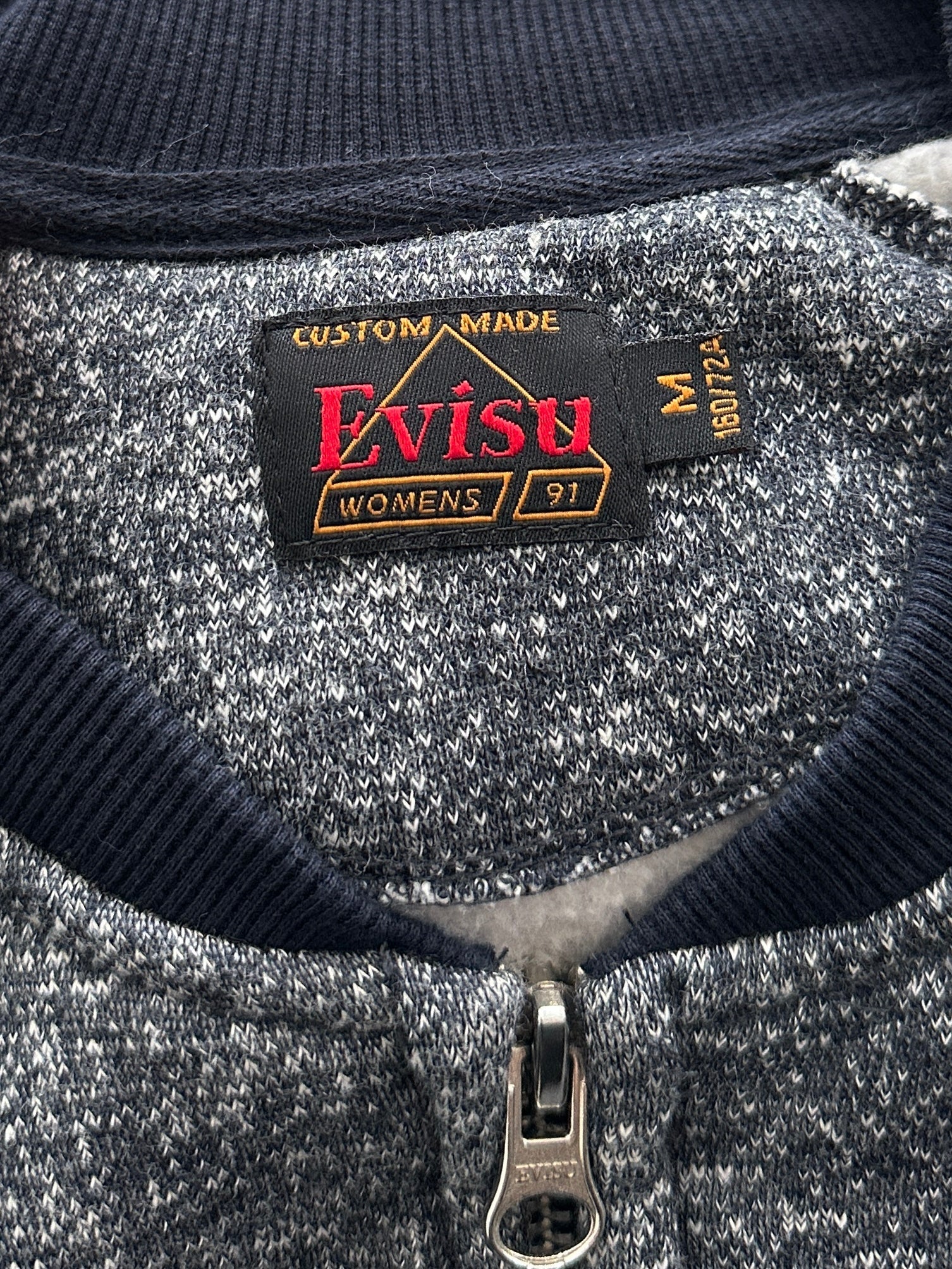 Evisu Embroidered Koi Zip Up Sweatshirt (Women's S)