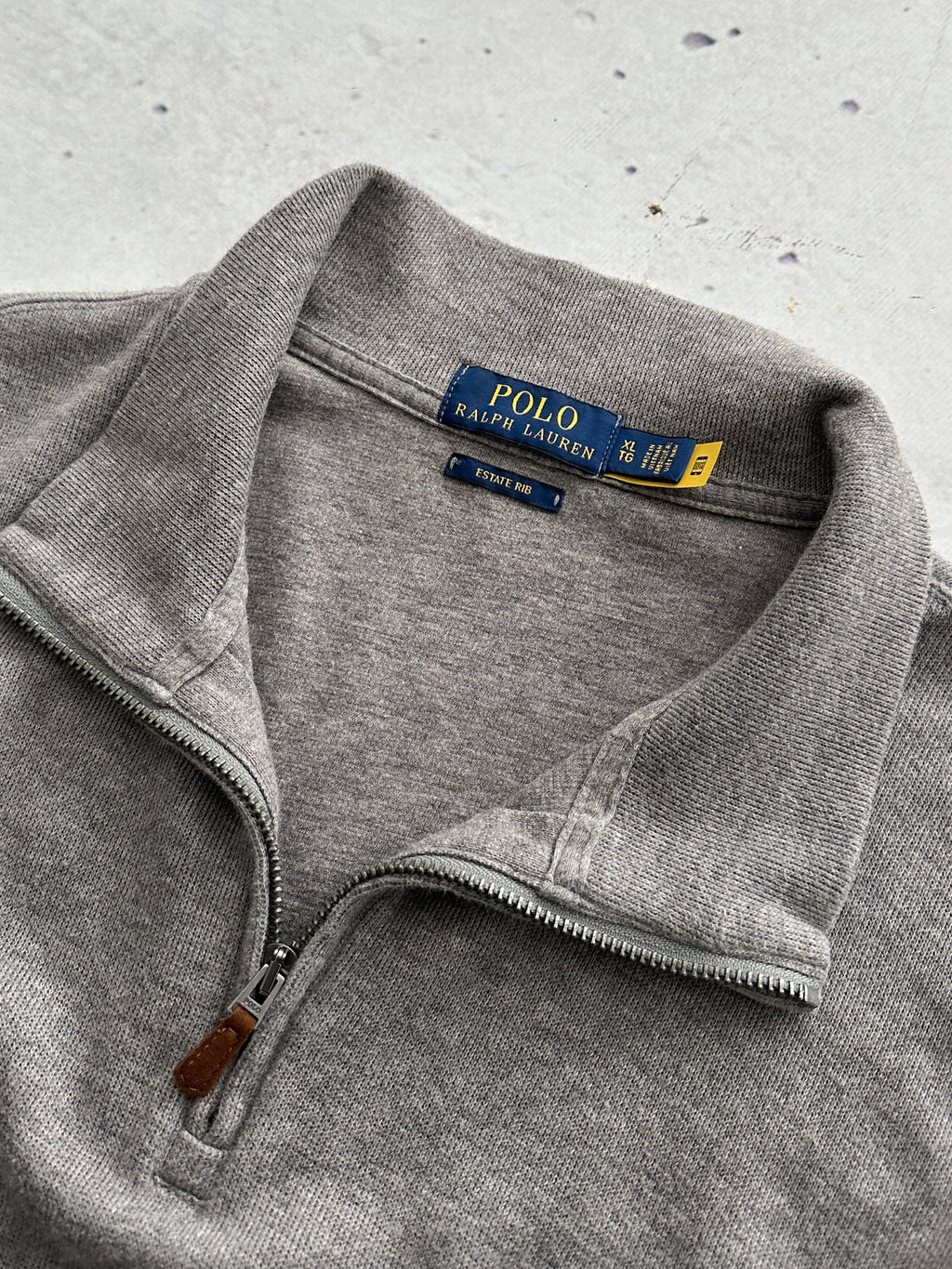 Ralph Lauren 1/4 Zip Estate Rib Pullover Jumper (XL)