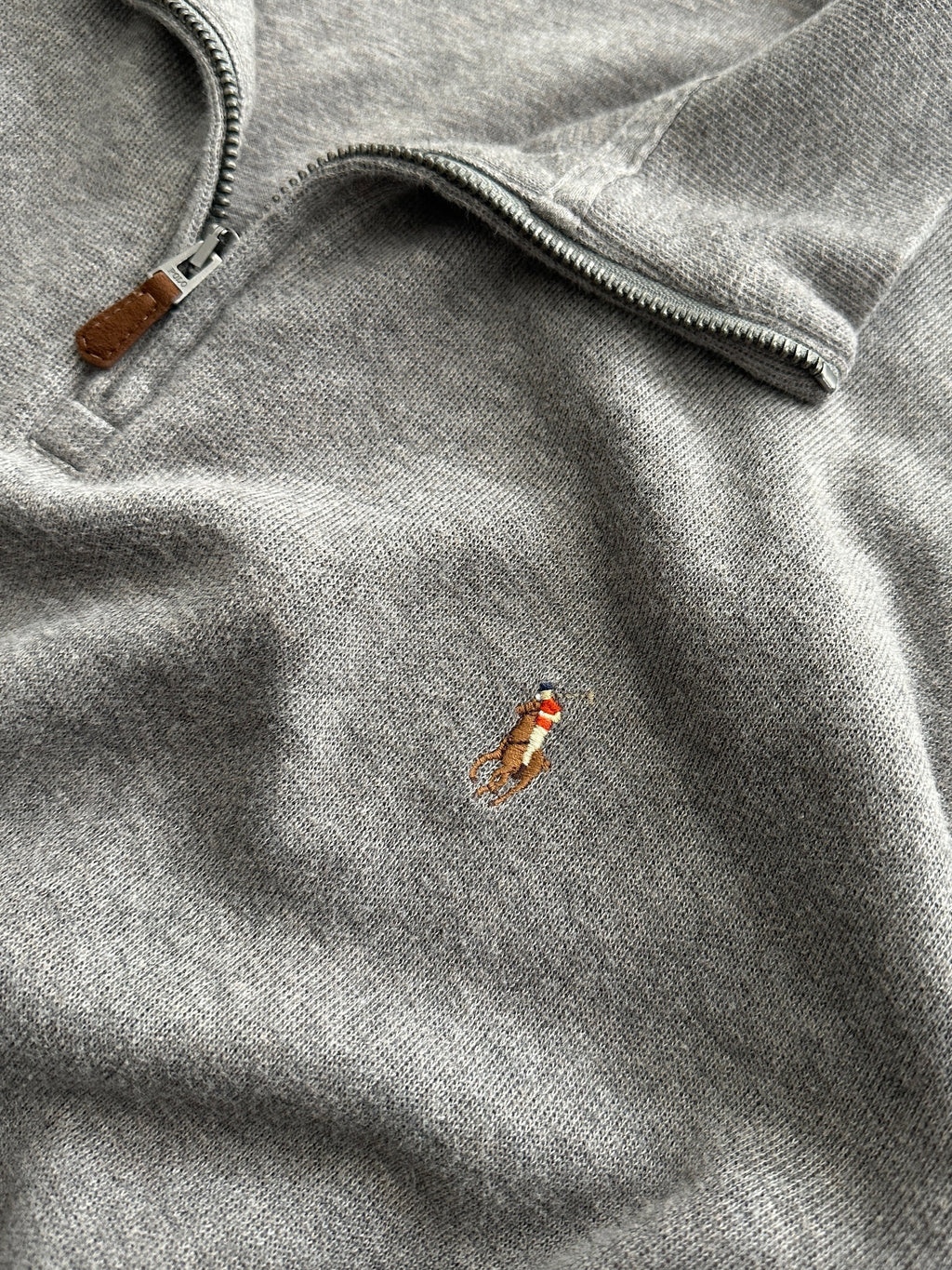Ralph Lauren 1/4 Zip Estate Rib Pullover Jumper (XL)