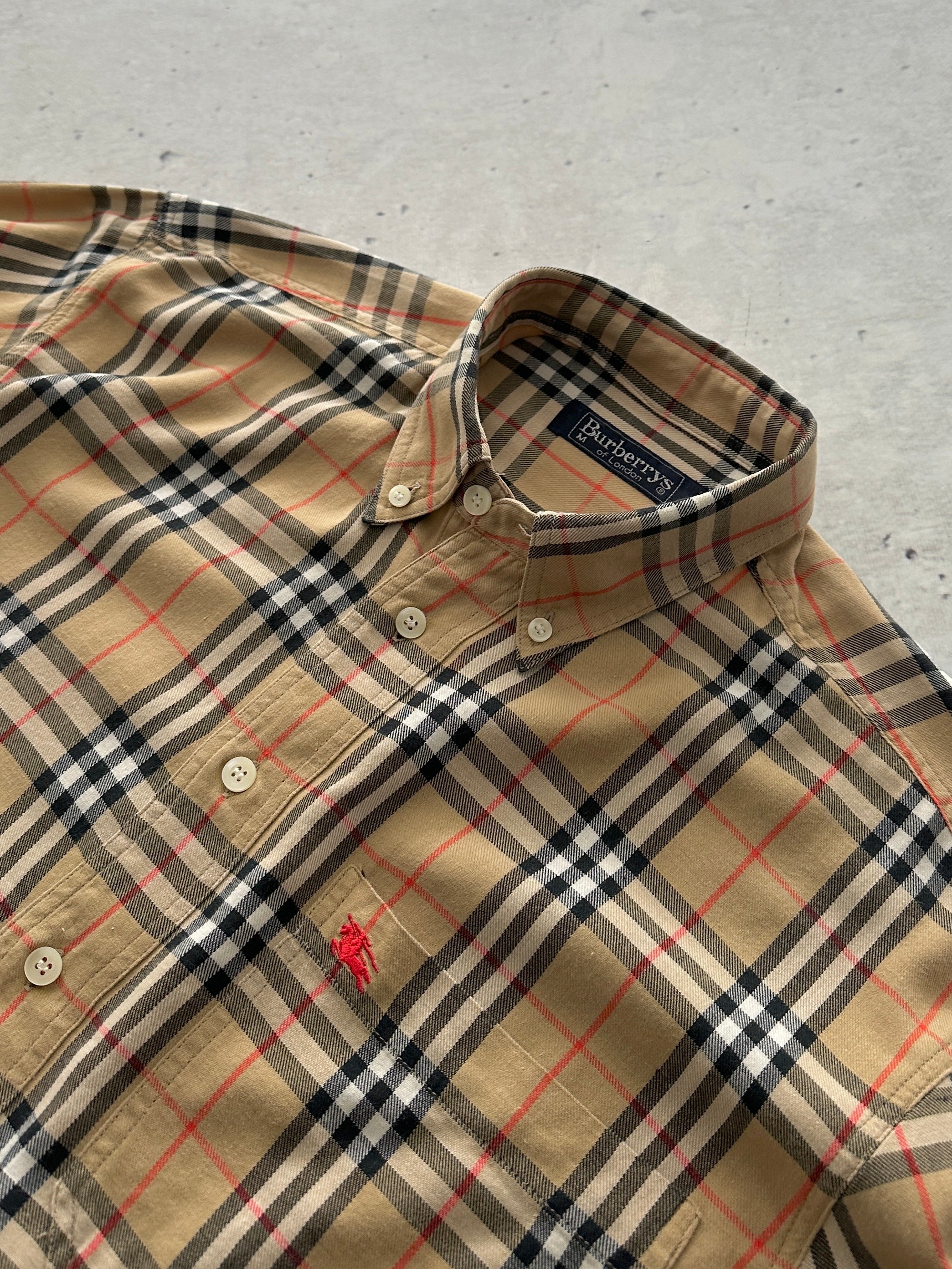 Burberry Nova Check Long Sleeve Flannel Shirt (L)