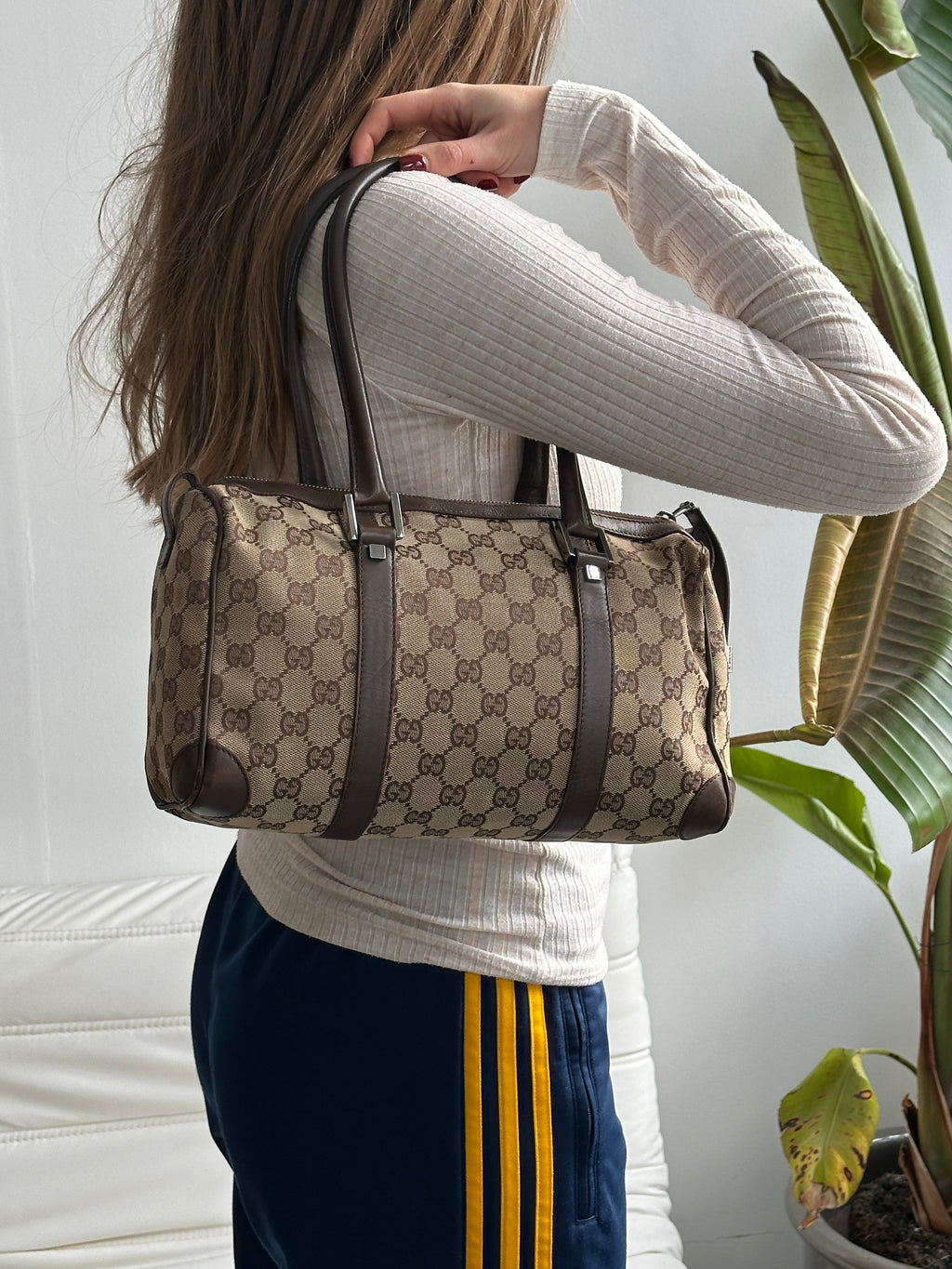 Vintage Gucci GG Canvas Mini Boston Bag (One Size)