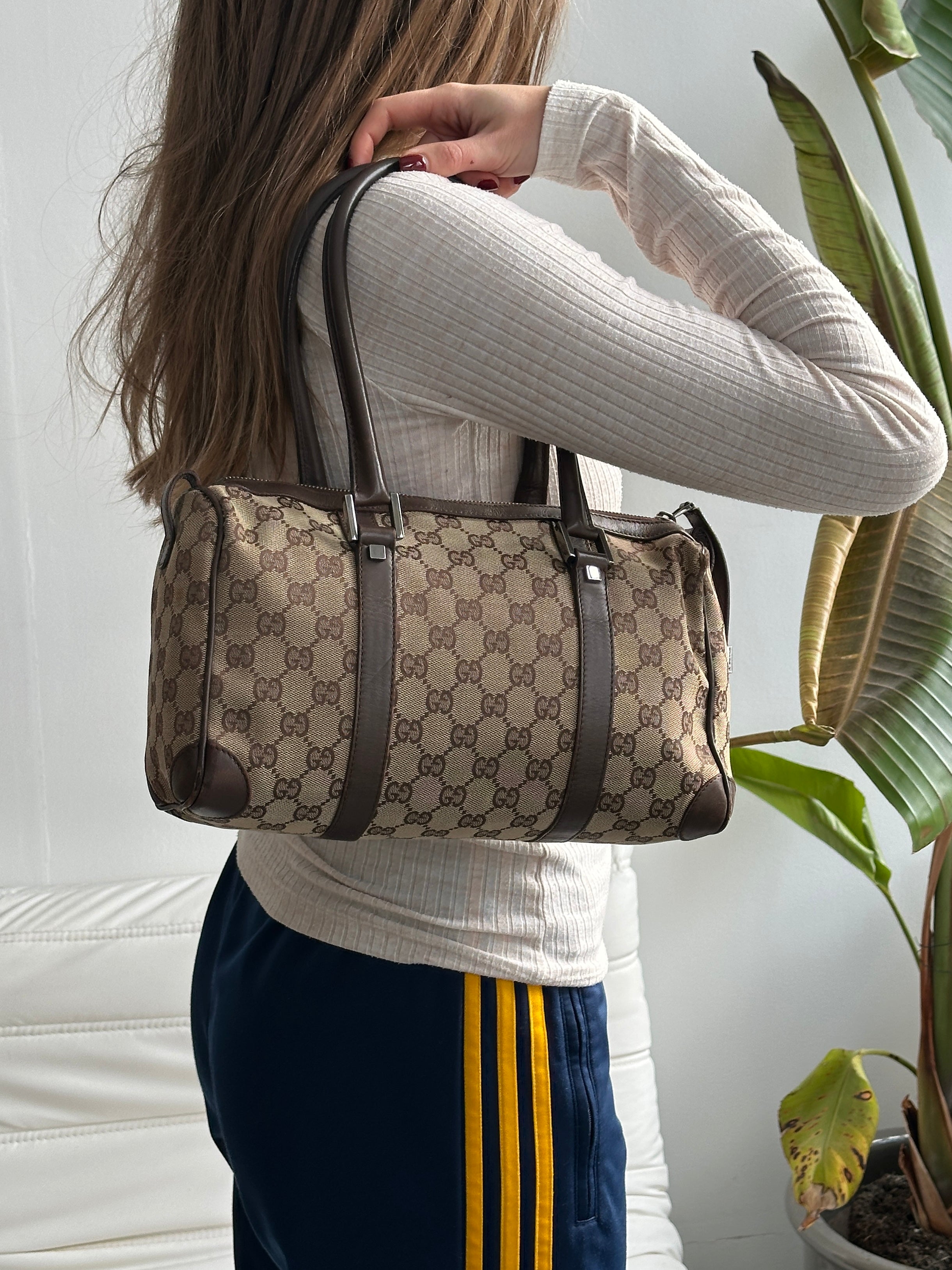 Vintage Gucci GG Canvas Mini Boston Bag (One Size)