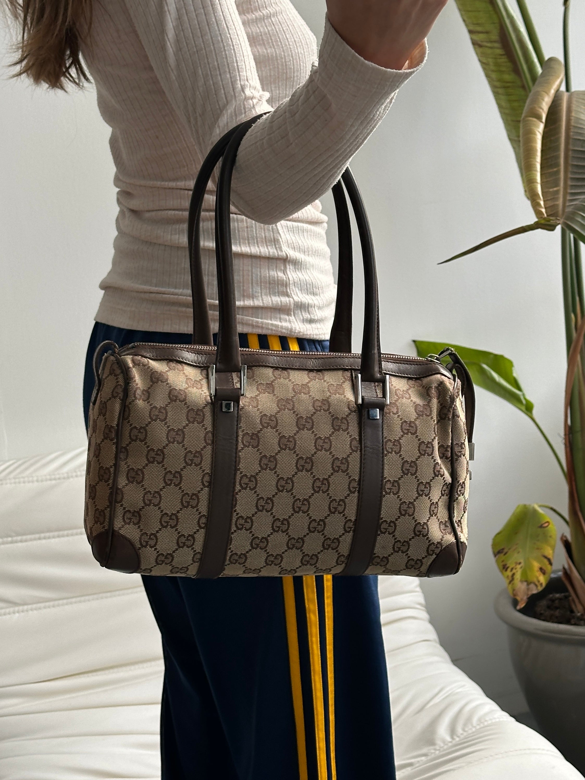 Vintage Gucci GG Canvas Mini Boston Bag (One Size)