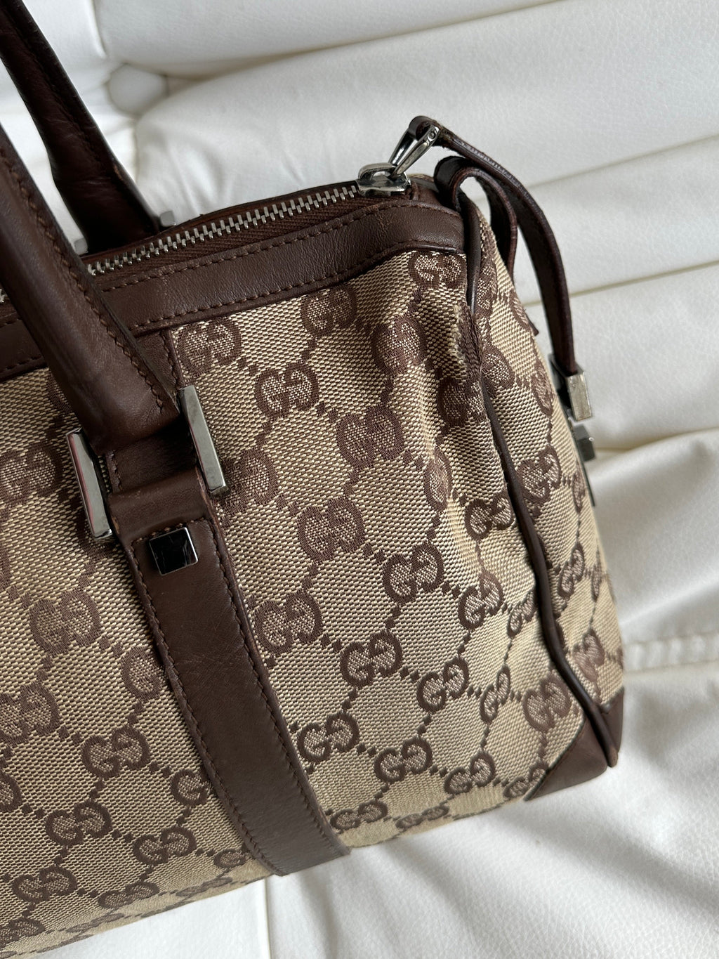 Vintage Gucci GG Canvas Mini Boston Bag (One Size)