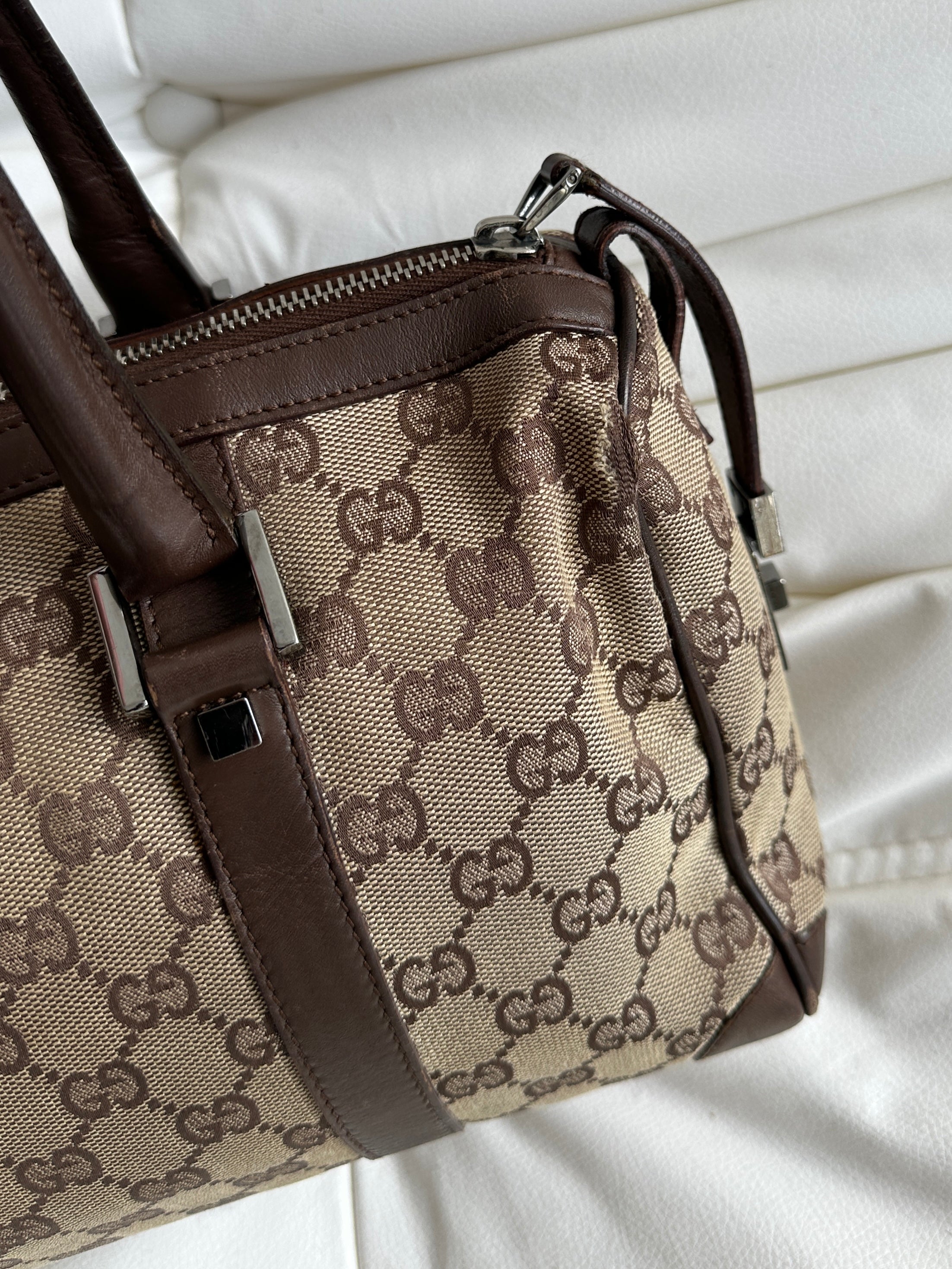Vintage Gucci GG Canvas Mini Boston Bag (One Size)