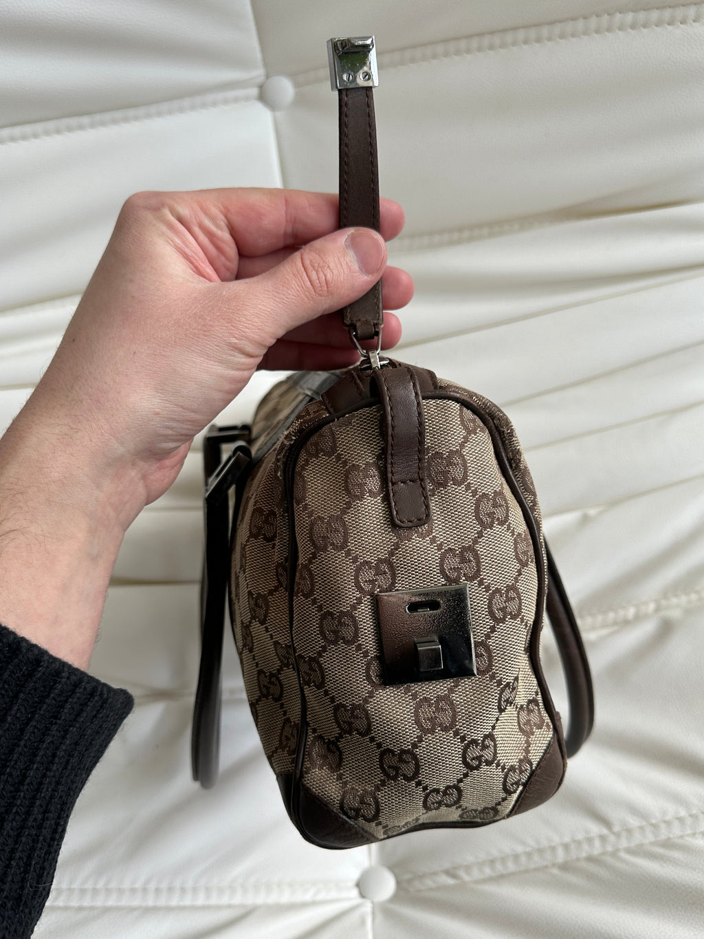 Vintage Gucci GG Canvas Mini Boston Bag (One Size)