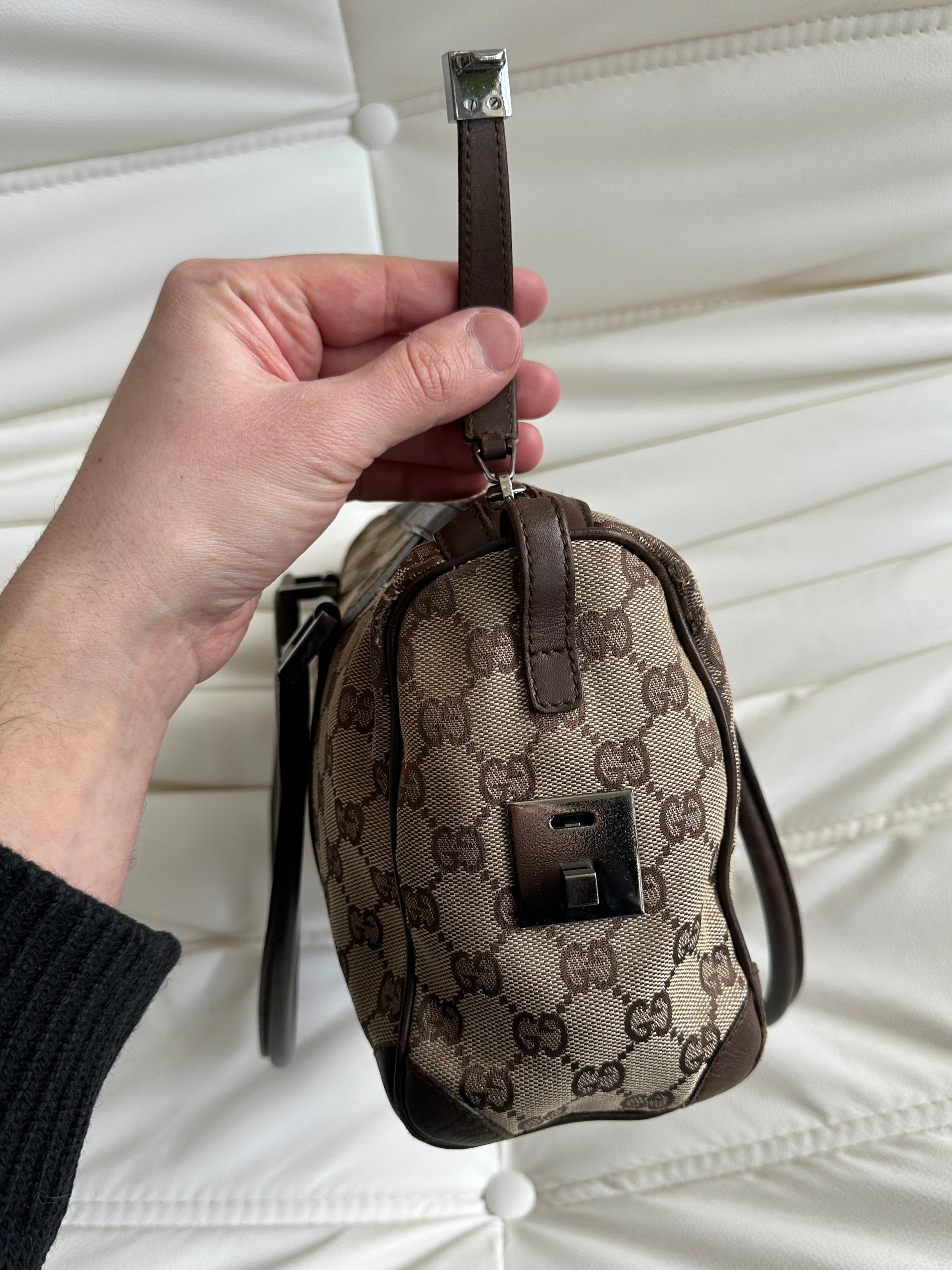 Vintage Gucci GG Canvas Mini Boston Bag (One Size)