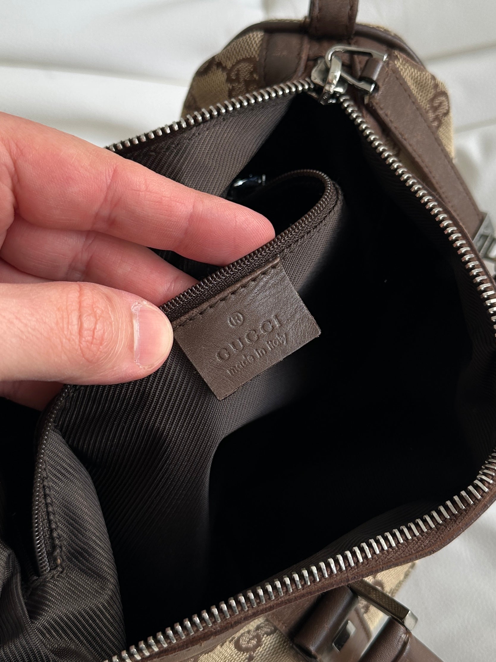 Vintage Gucci GG Canvas Mini Boston Bag (One Size)