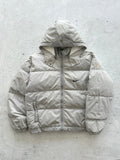90's Nike Swoosh Zip Up Puffer Jacket (Women's M)