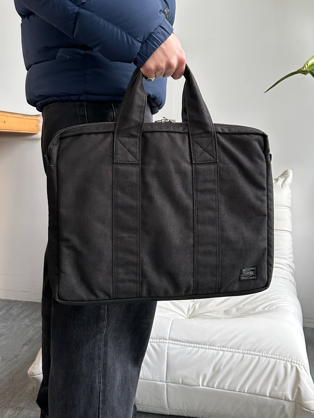 Porter Yoshida & Co. Denim Briefcase / Laptop Bag (One Size)