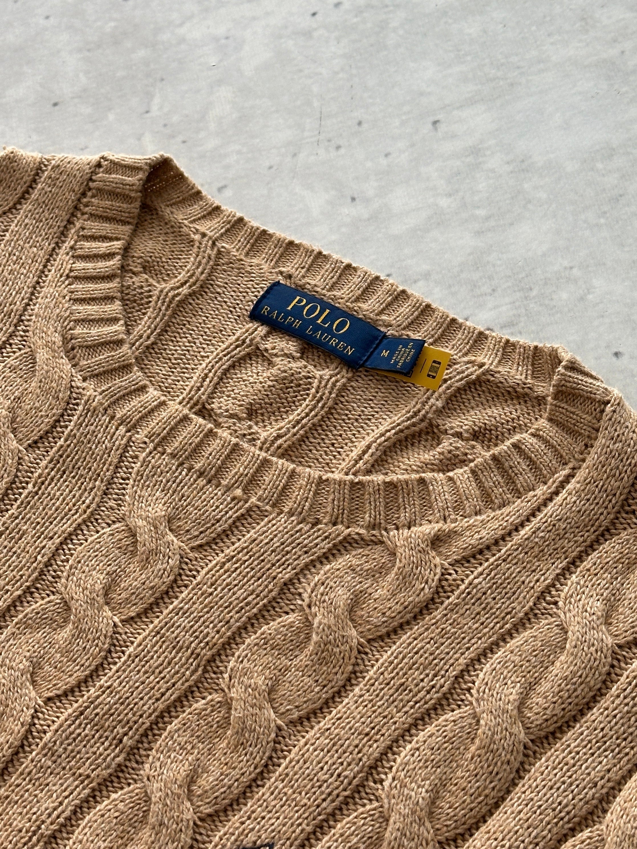 Ralph Lauren Cable Knit Crewneck Jumper (L)