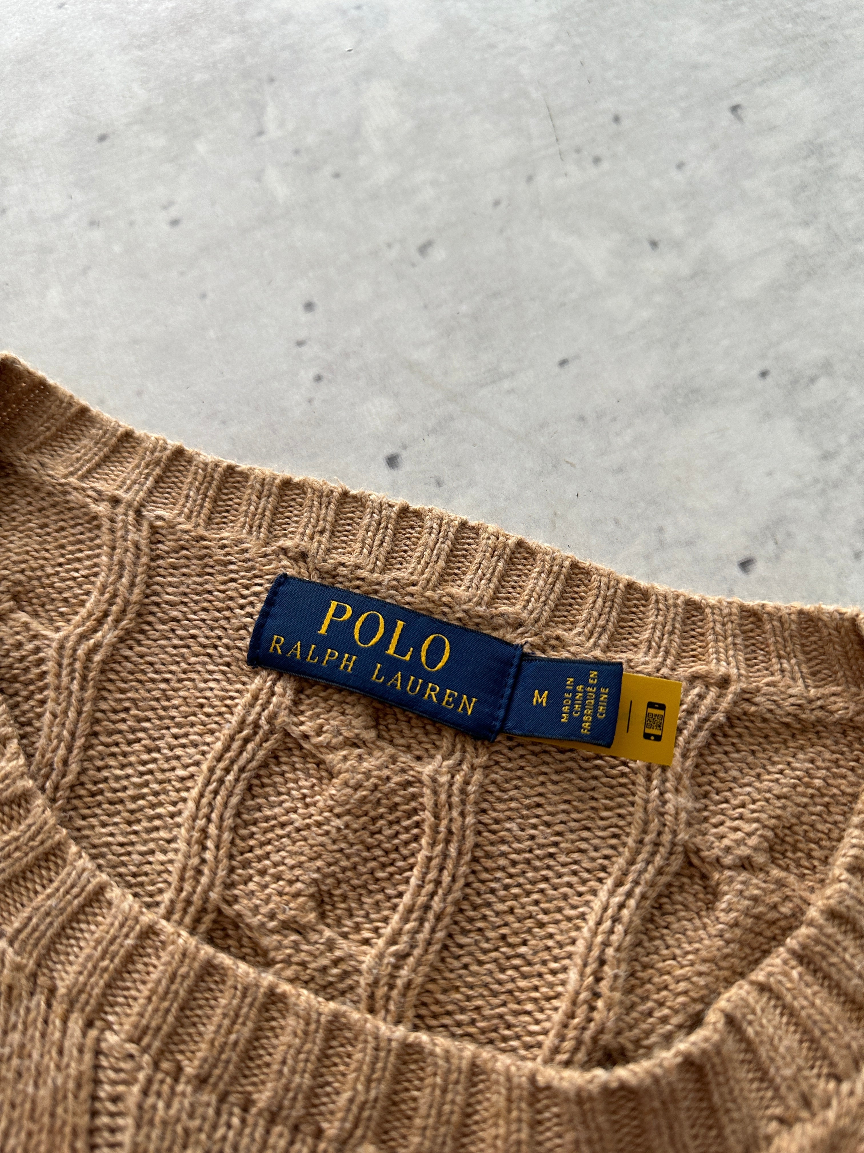Ralph Lauren Cable Knit Crewneck Jumper (L)