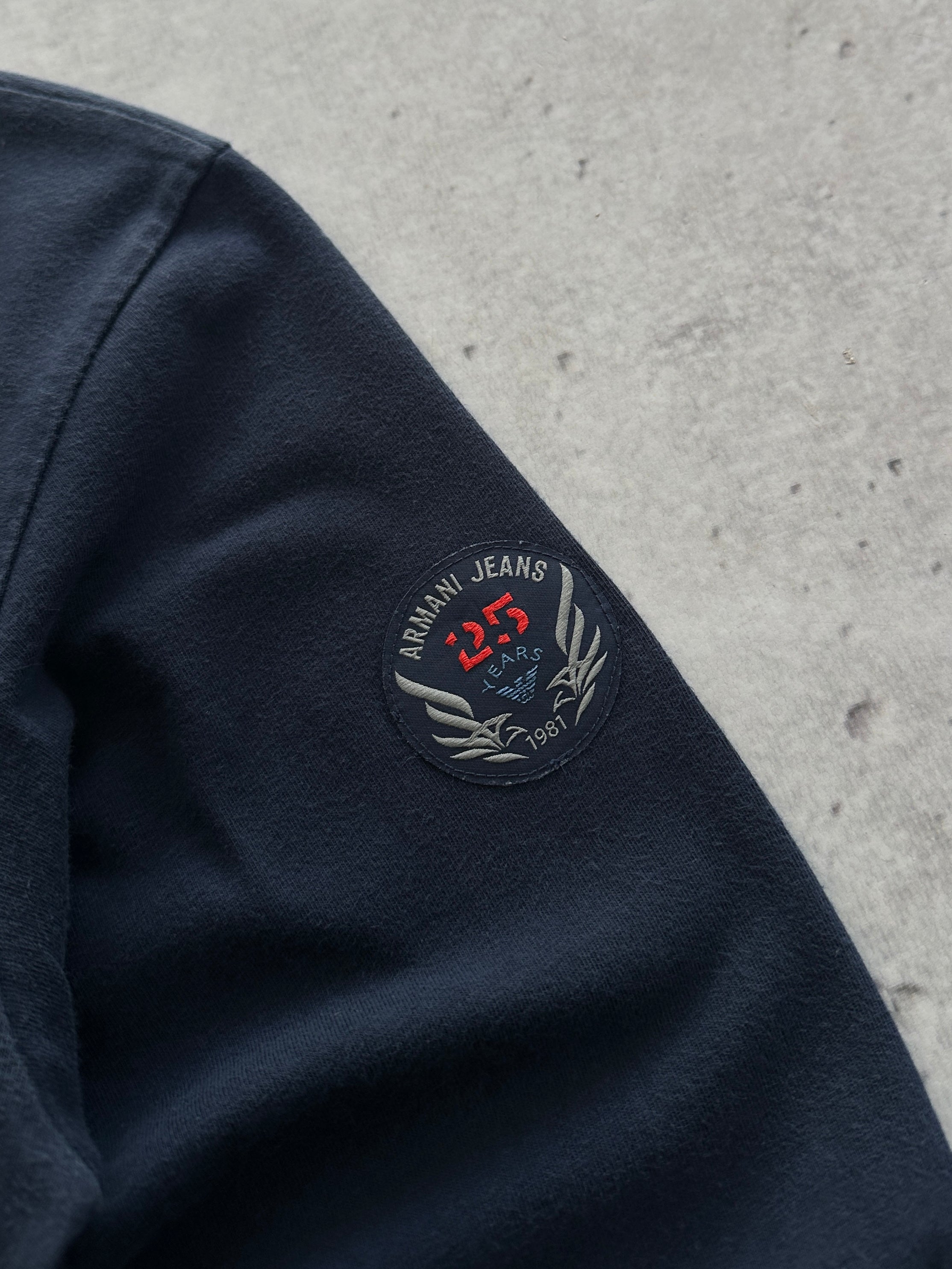00's Armani Jeans Embroidered AJ Long Sleeve T Shirt (S)
