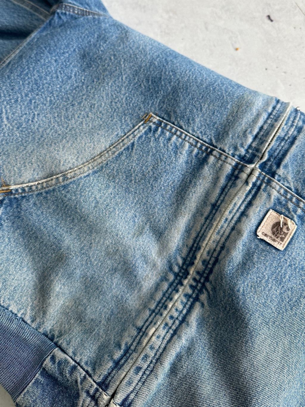 Vintage Carhartt Blanket Lined denim Active Jacket (L)