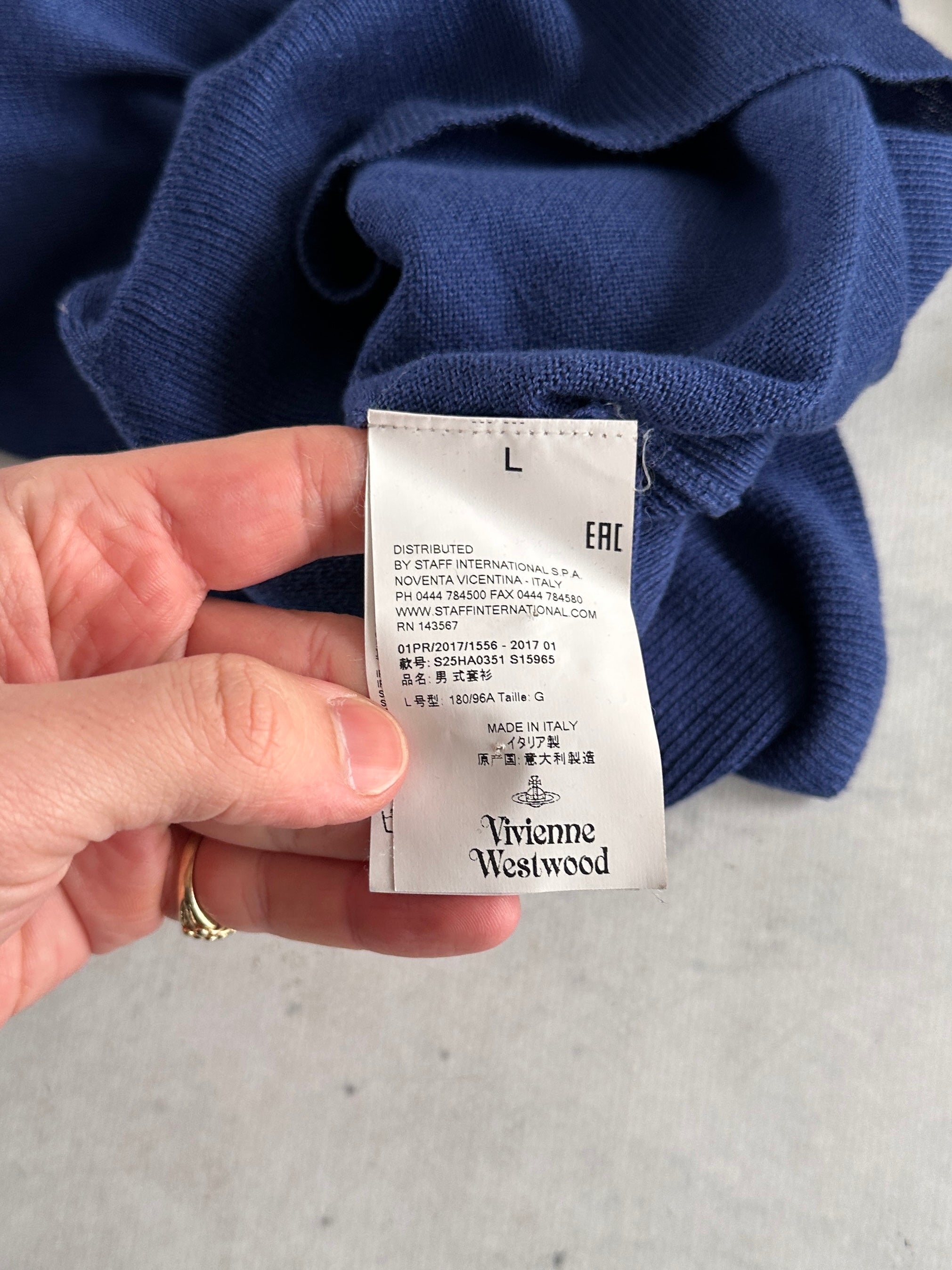 Vivienne Westwood V Neck Knit Jumper (L)