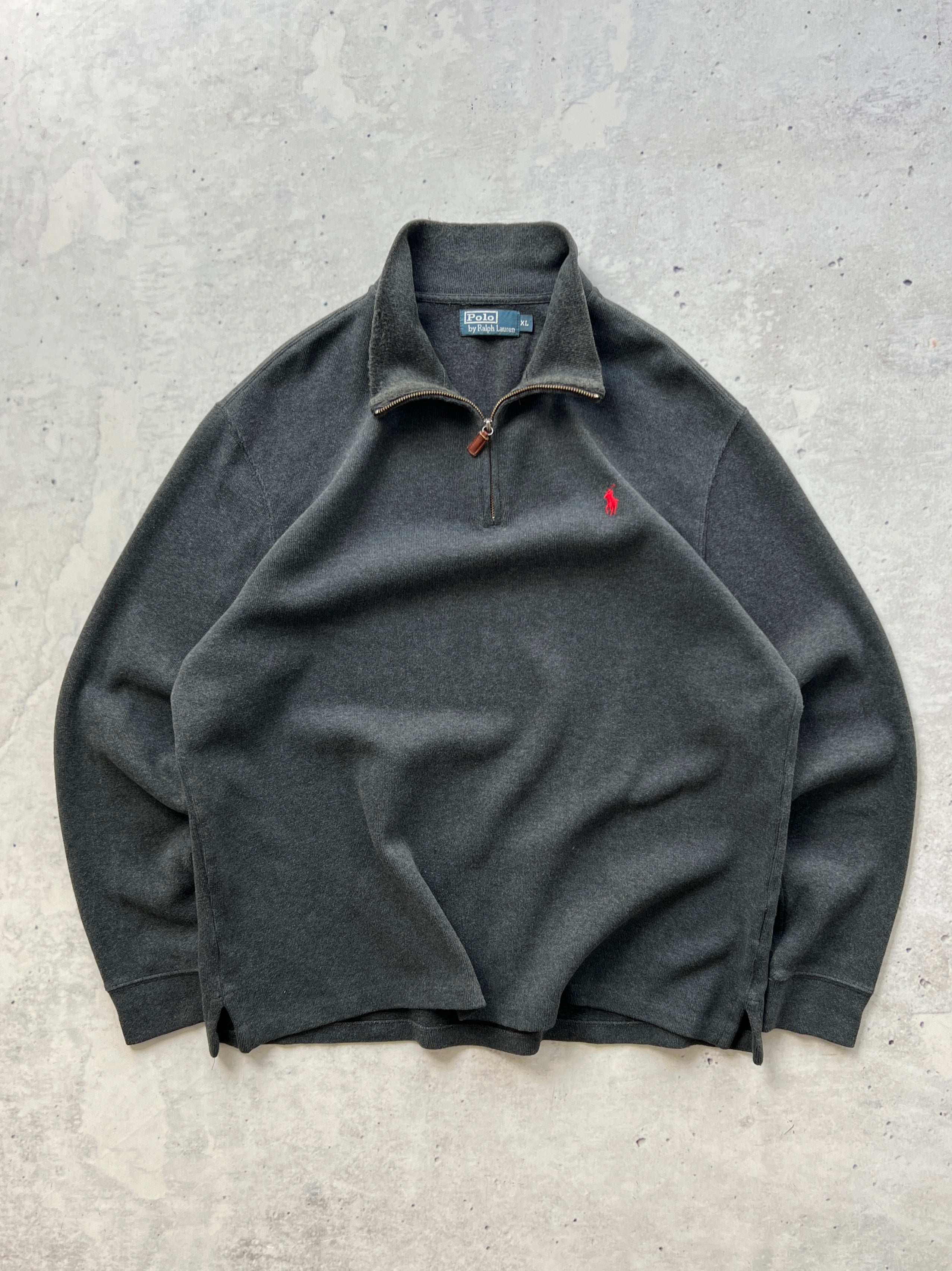 Ralph Lauren Ribbed 1/4 Zip Sweatshirt (XL)