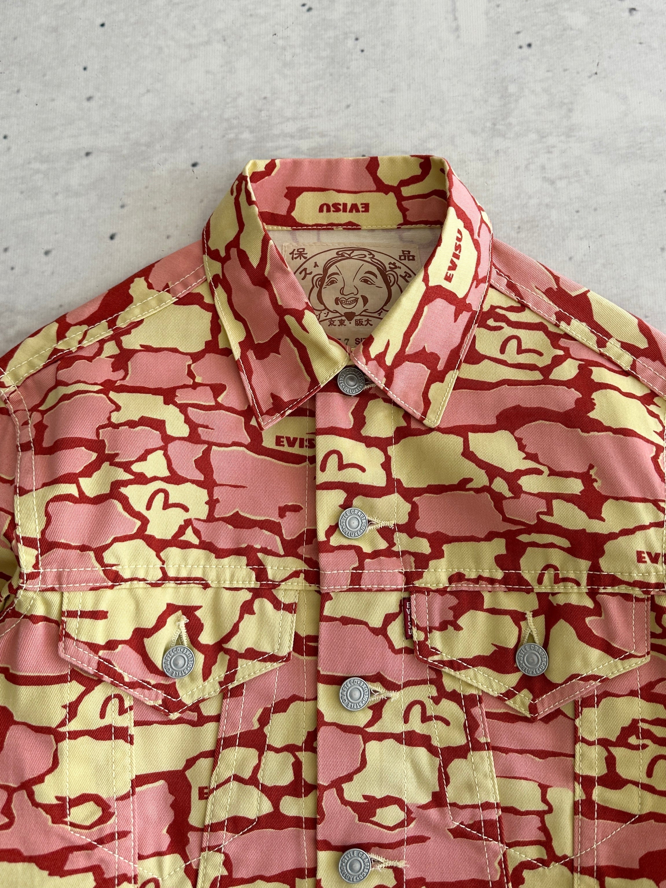 Evisu Ishigaki Camo Trucker Jacket (Women's XS)