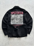 Off White Impressionism Print Denim Jacket (S)