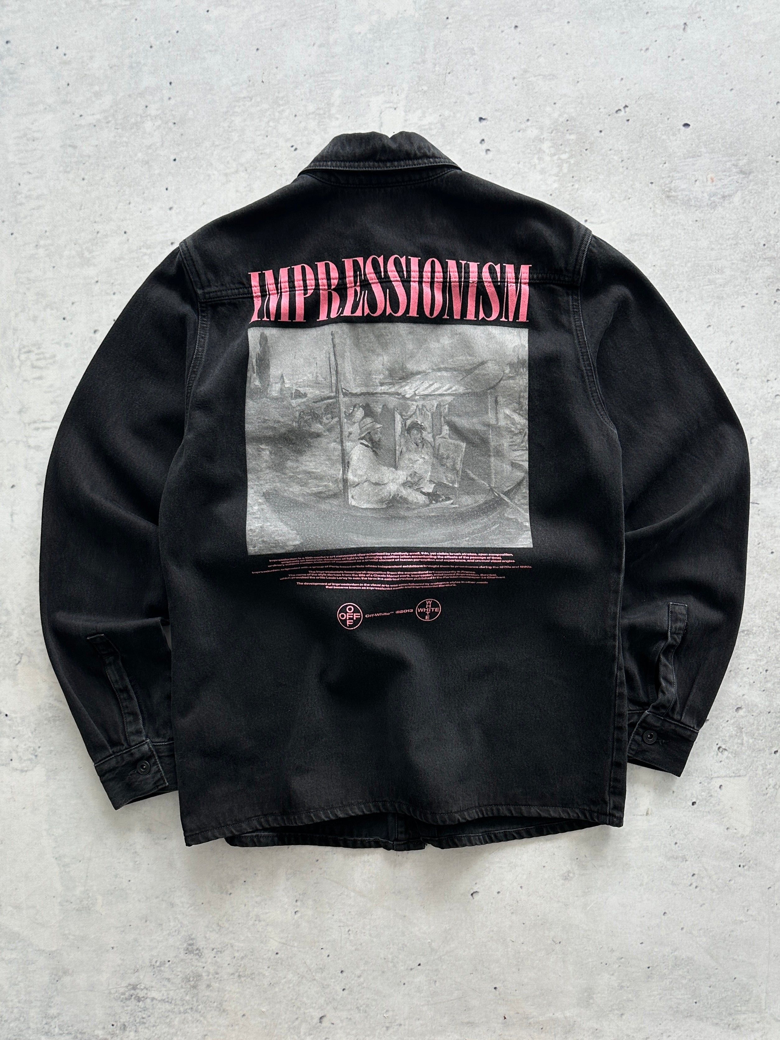 Off White Impressionism Print Denim Jacket (S)