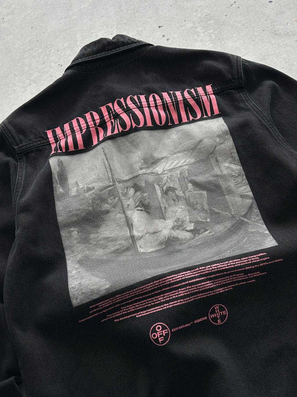 Off White Impressionism Print Denim Jacket (S)