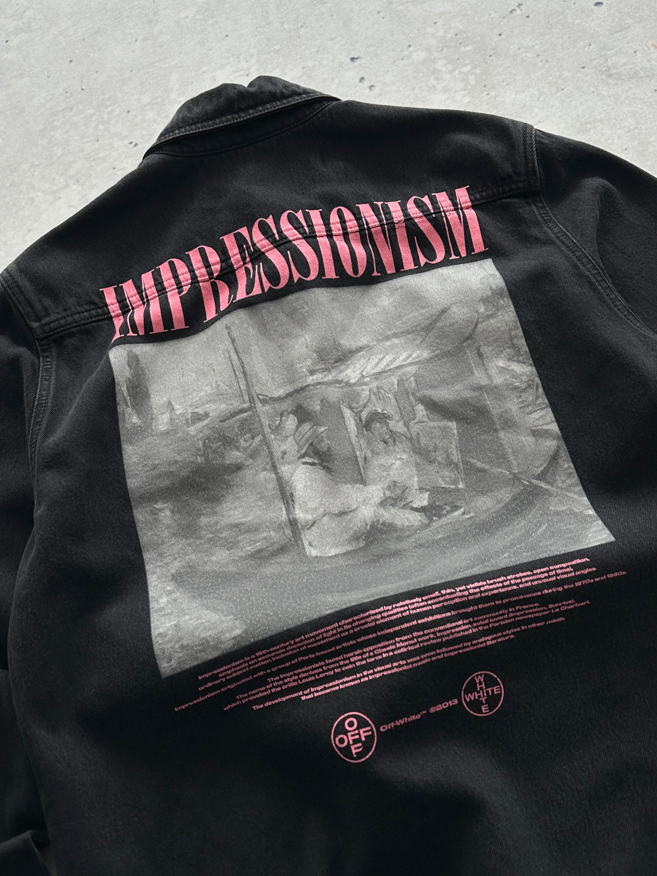 Off White Impressionism Print Denim Jacket (S)