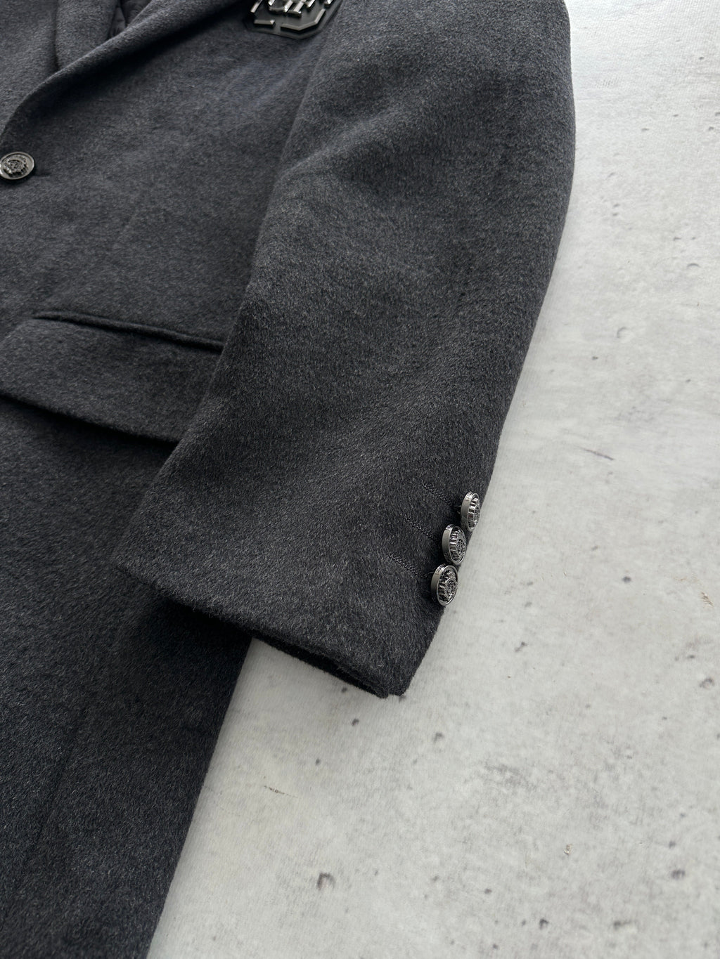 Gianfranco Ferré Wool Detachable Hooded Coat (M)