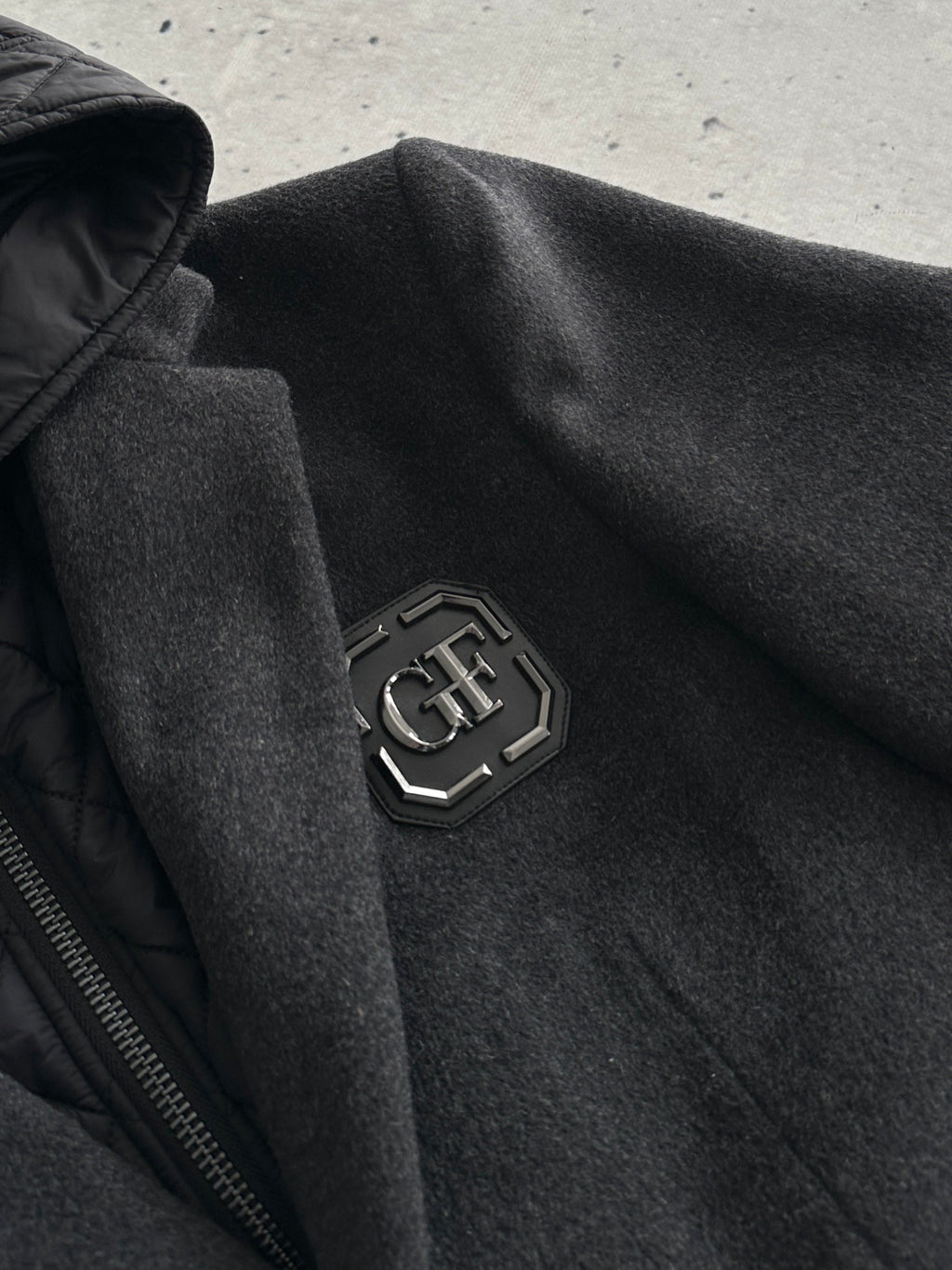 Gianfranco Ferré Wool Detachable Hooded Coat (M)