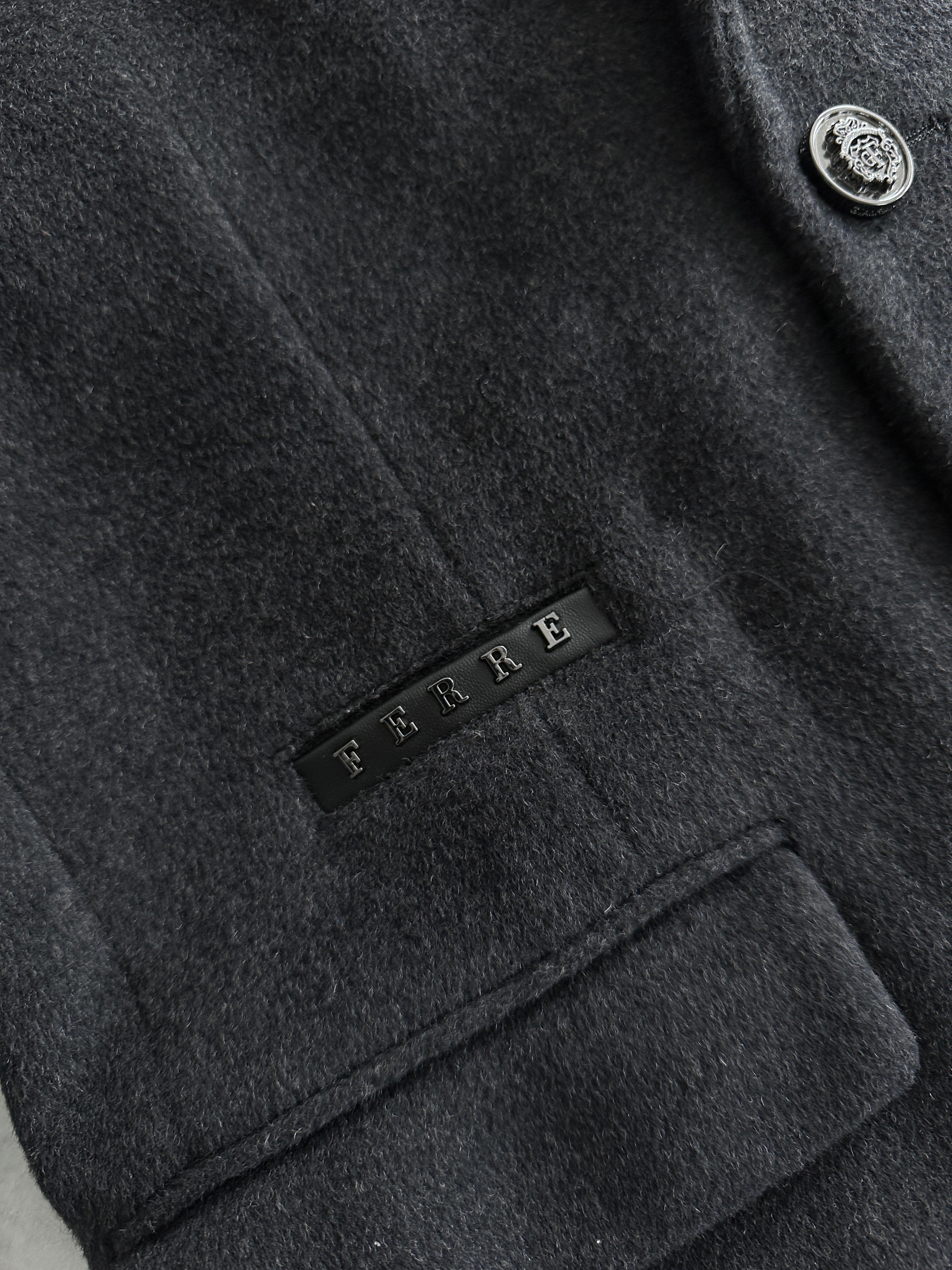 Gianfranco Ferré Wool Detachable Hooded Coat (M)