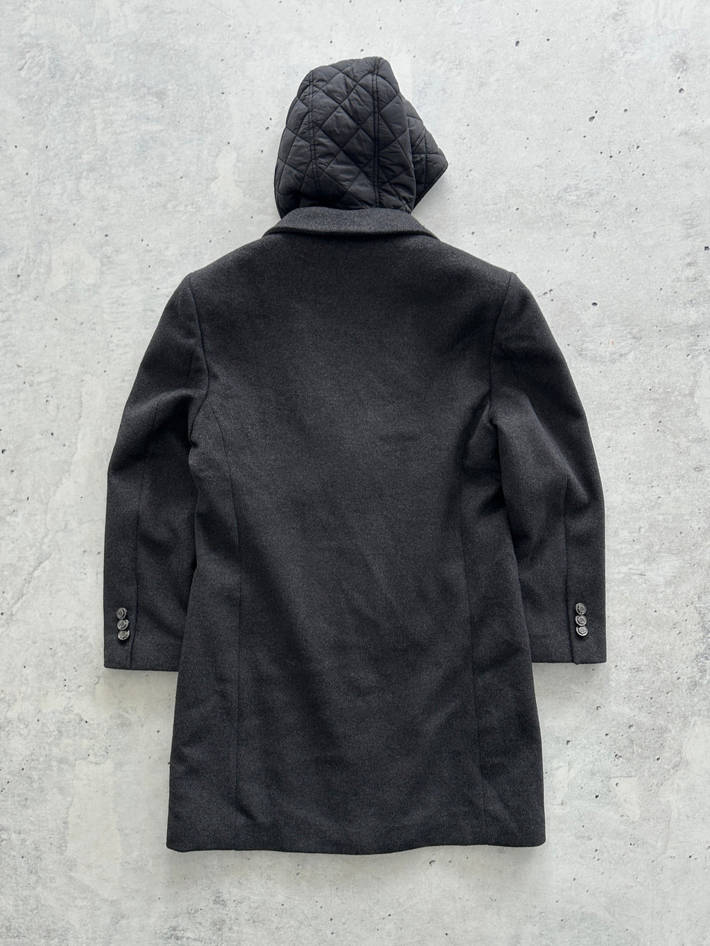 Gianfranco Ferré Wool Detachable Hooded Coat (M)