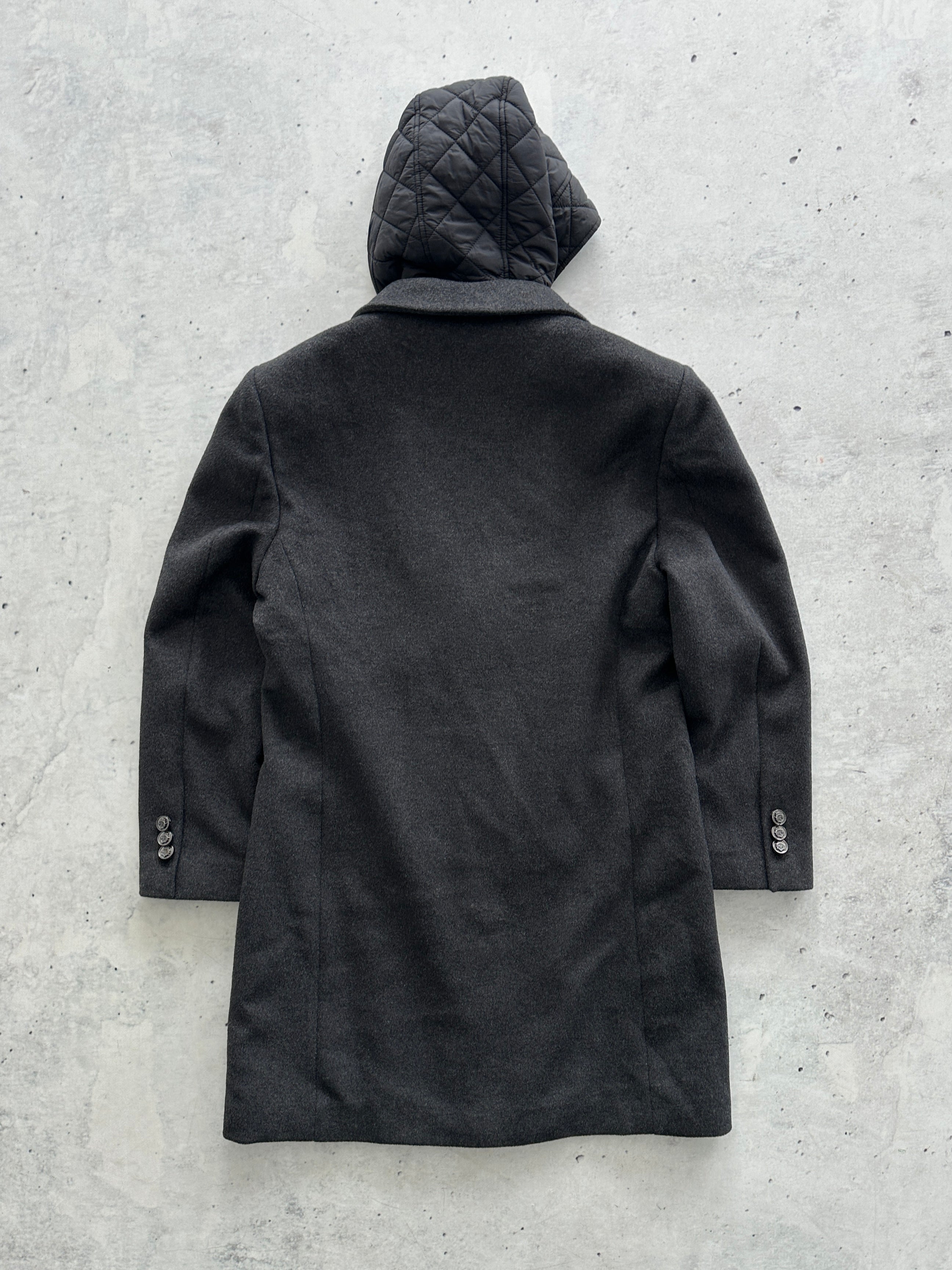 Gianfranco Ferré Wool Detachable Hooded Coat (M)