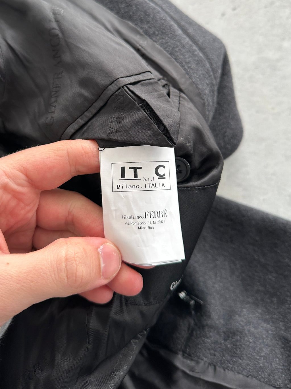Gianfranco Ferré Wool Detachable Hooded Coat (M)