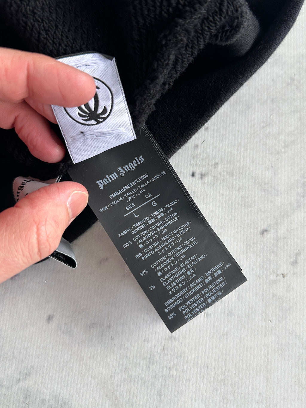 Palm Angels Split Shark Heavyweight Crewneck Sweatshirt (L)