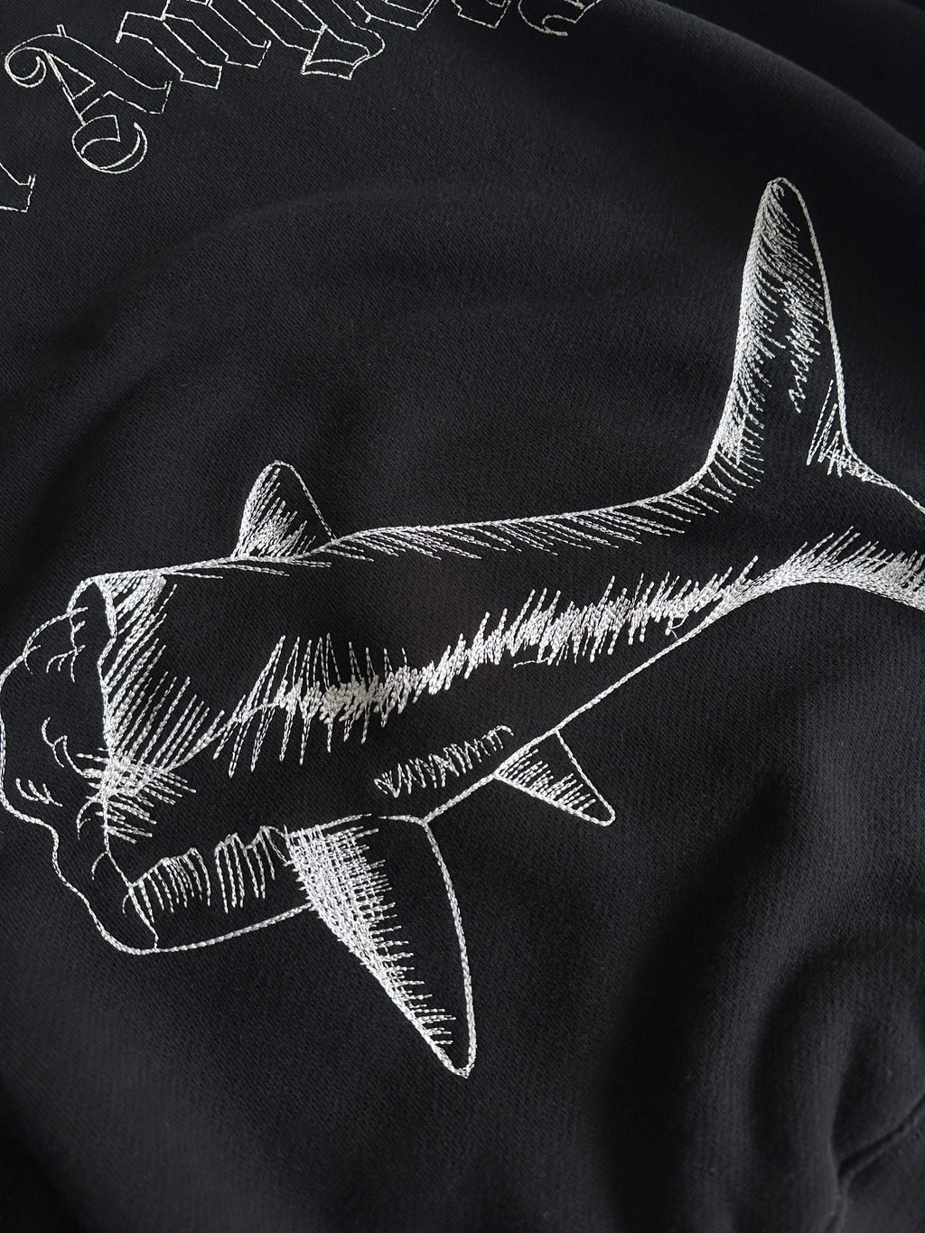Palm Angels Split Shark Heavyweight Crewneck Sweatshirt (L)