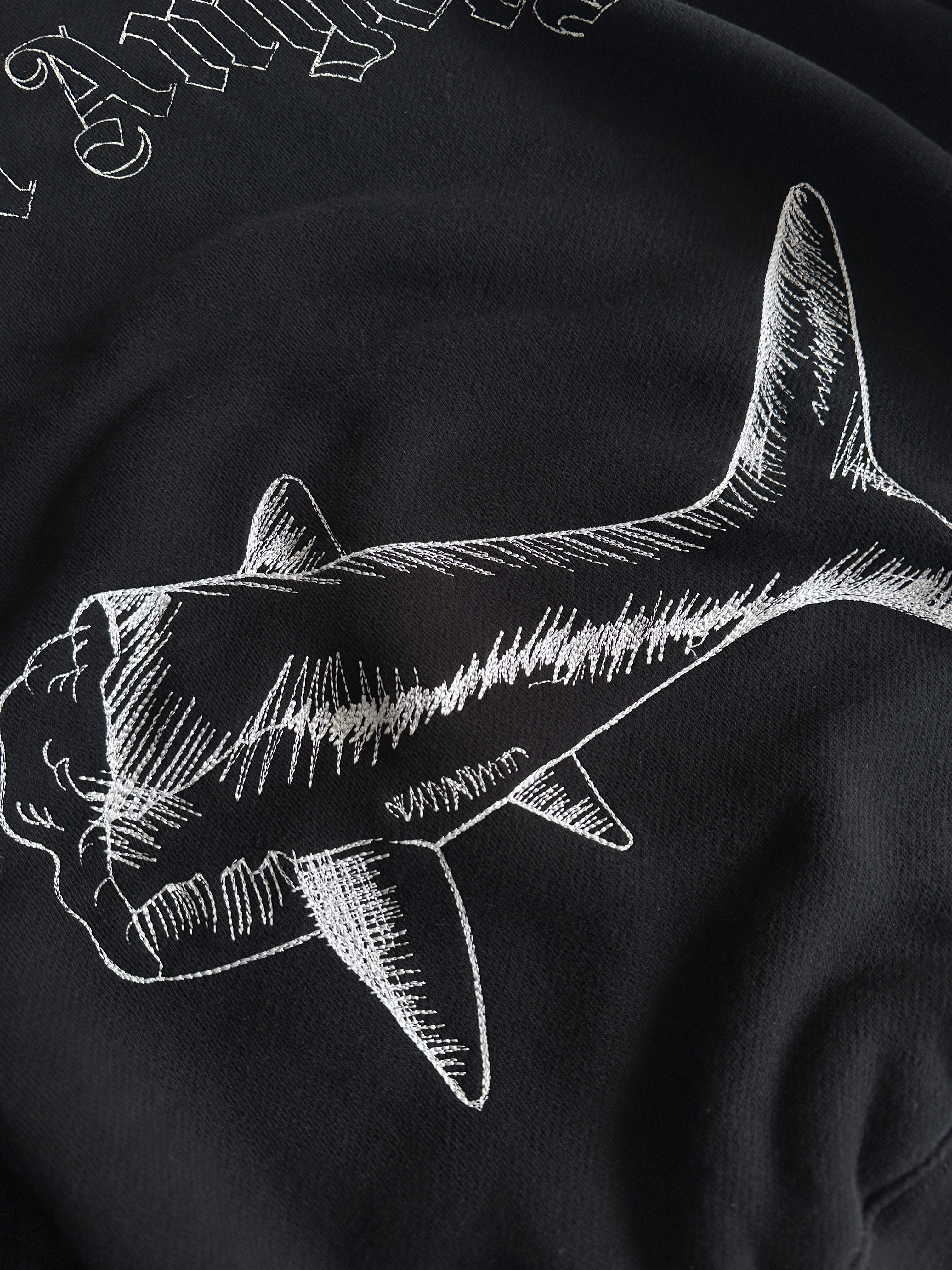 Palm Angels Split Shark Heavyweight Crewneck Sweatshirt (L)