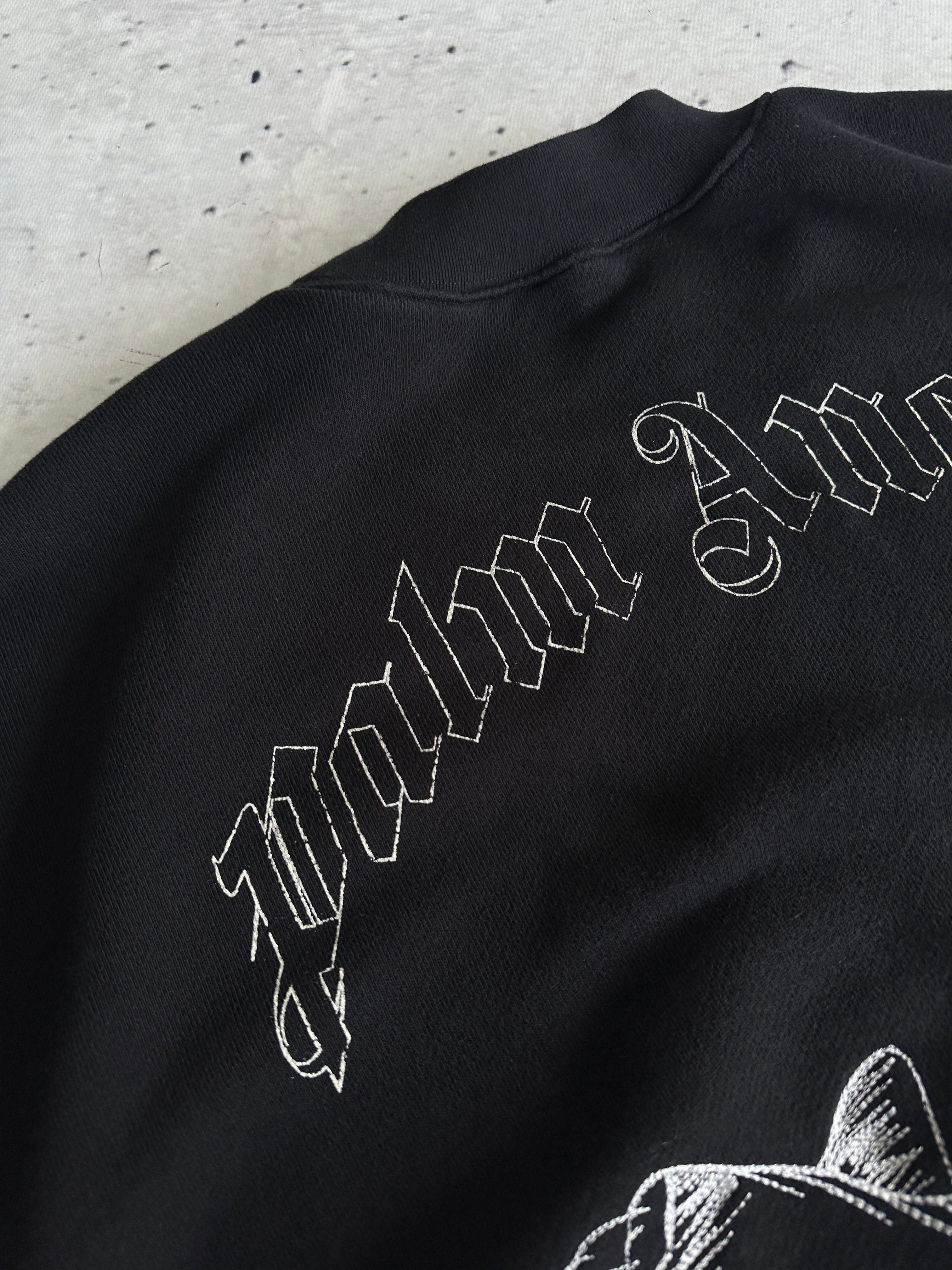 Palm Angels Split Shark Heavyweight Crewneck Sweatshirt (L)