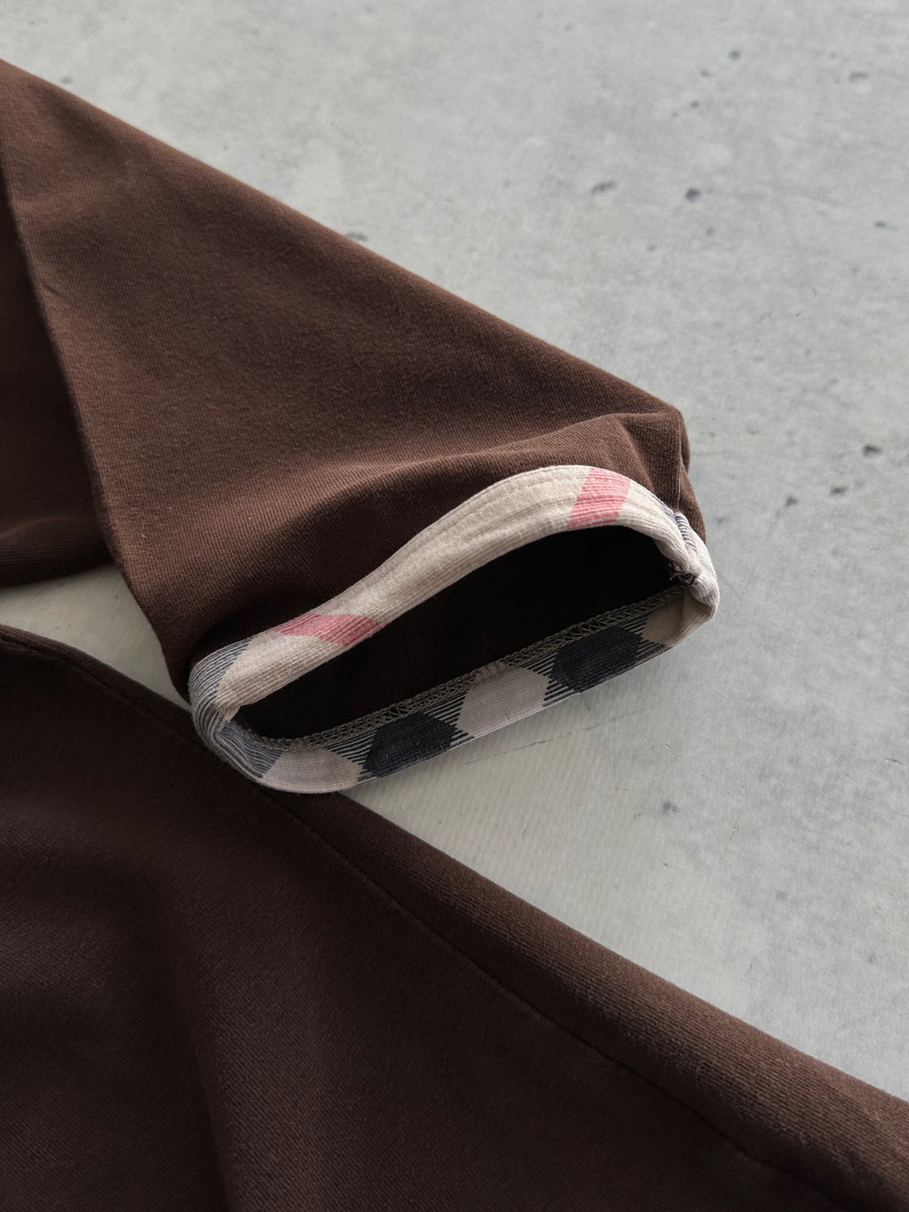 00's Burberry Nova Check 3/4 Sleeve Top (Women's L)